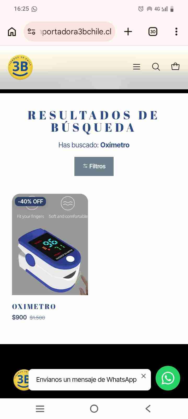 Oxímetro portátil azul