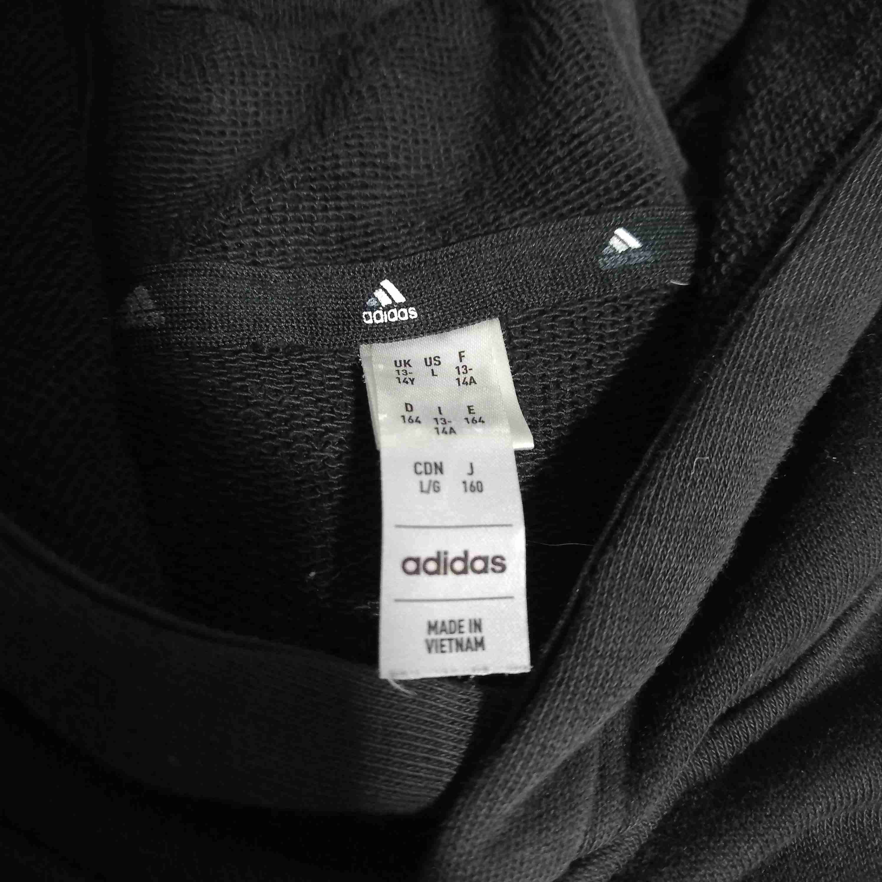 Polerón negro Adidas con capucha - miniatura 2