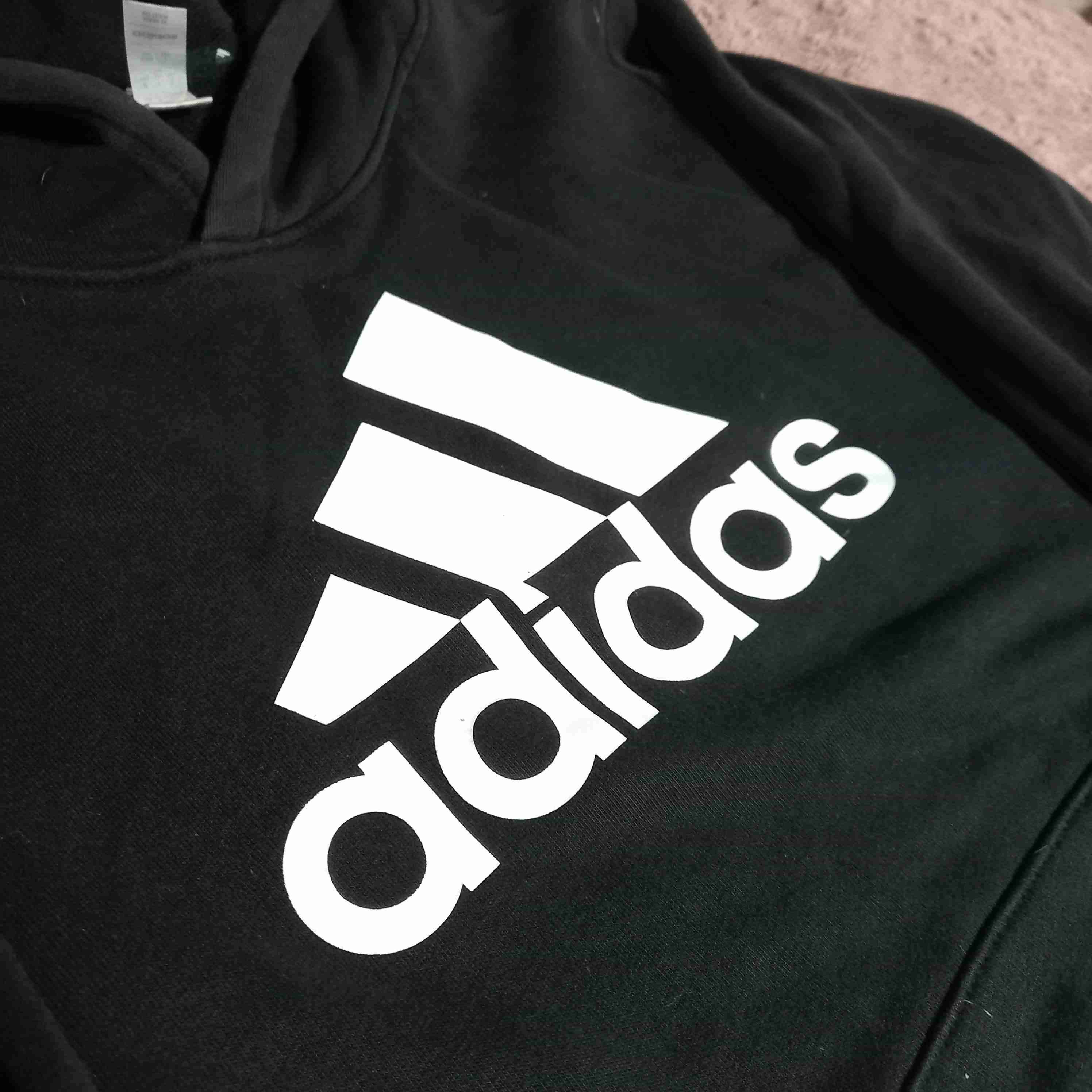 Polerón negro Adidas con capucha - miniatura 4