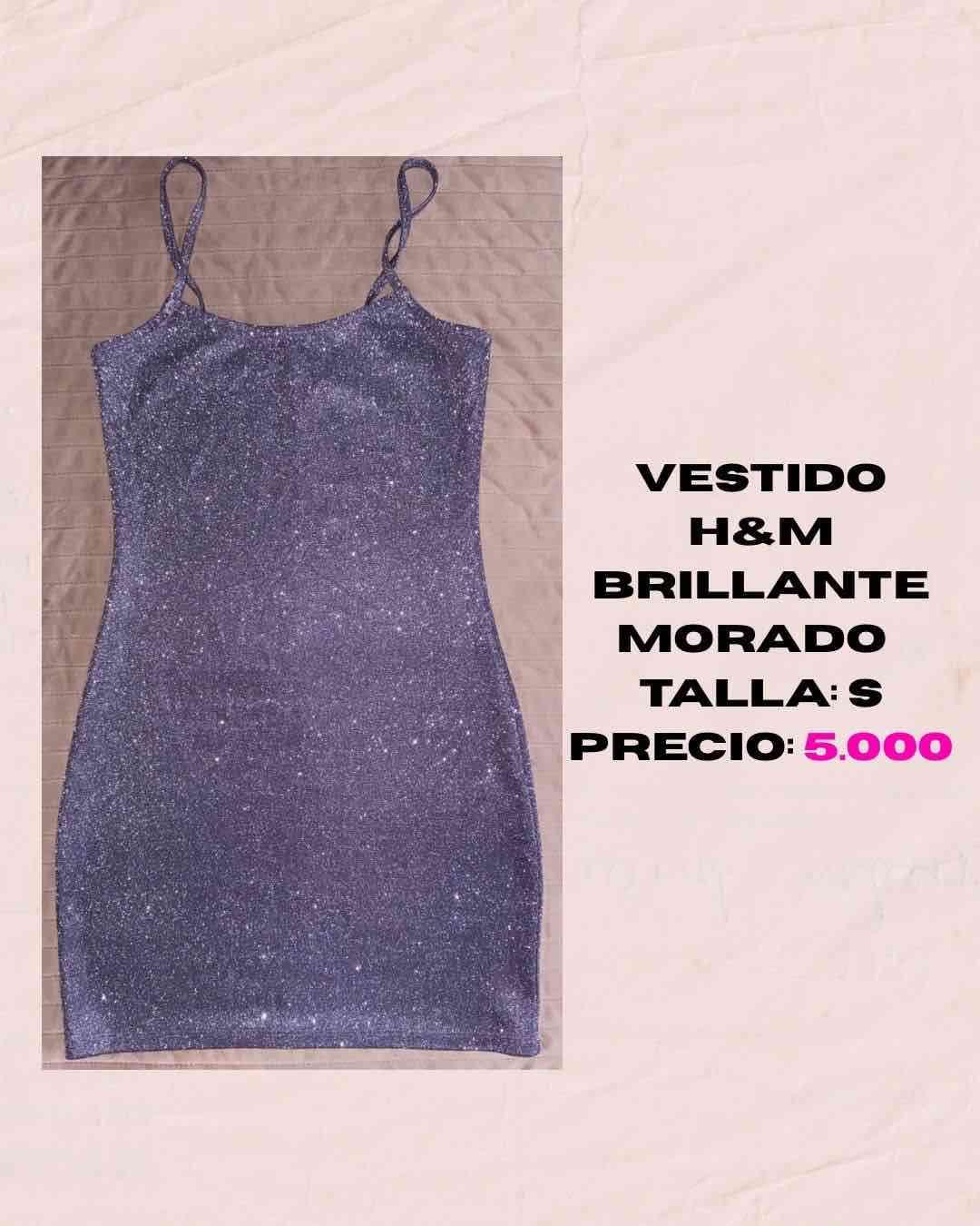 Vestido H&M brillante morado