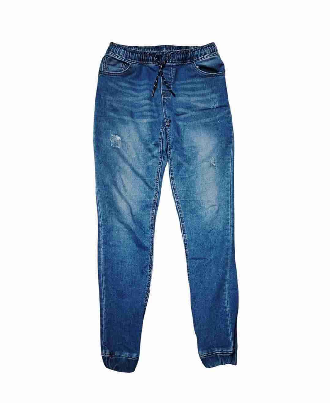 Jeans azules con pretina elástica