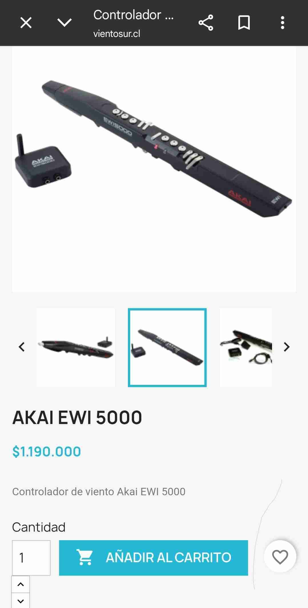 Controlador de viento AKAI EWI5000 - miniatura 3