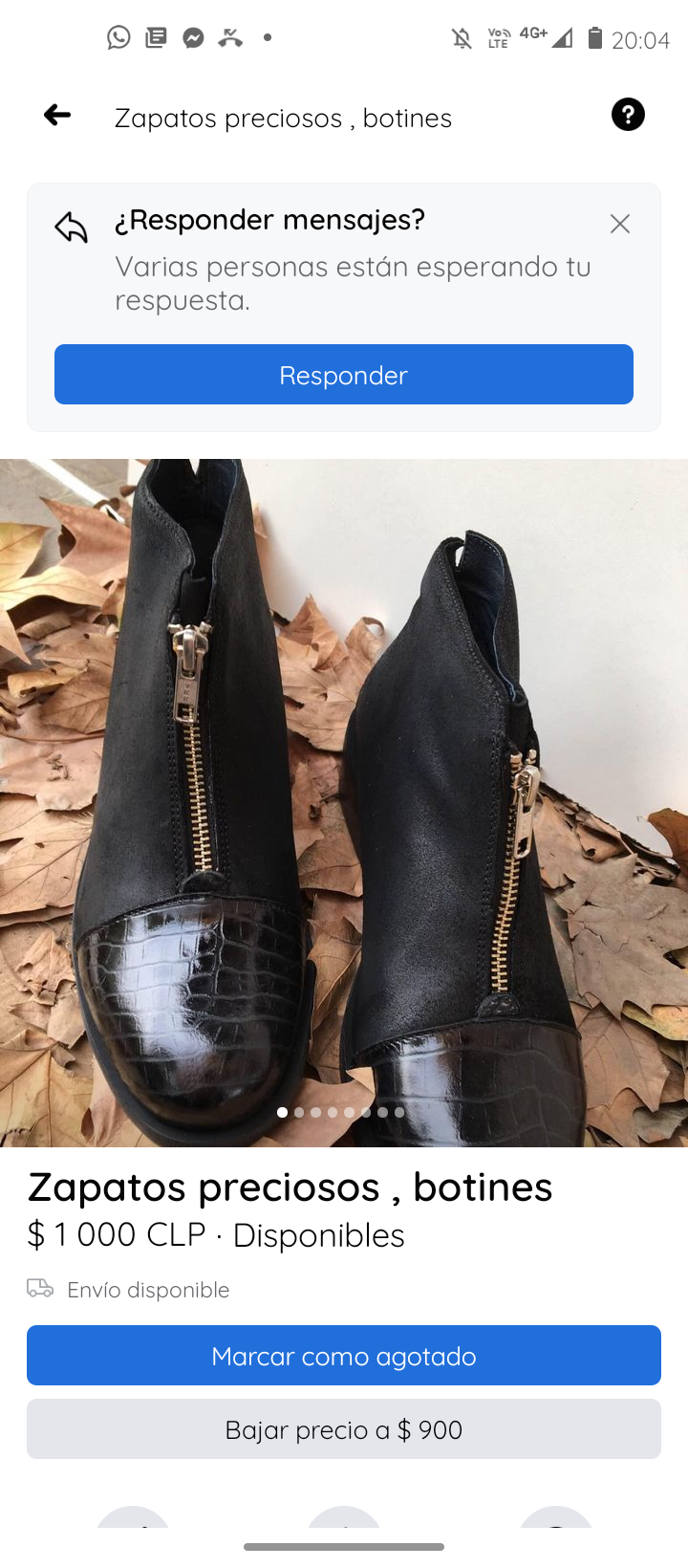 Botines negros con cierre metálico - 1