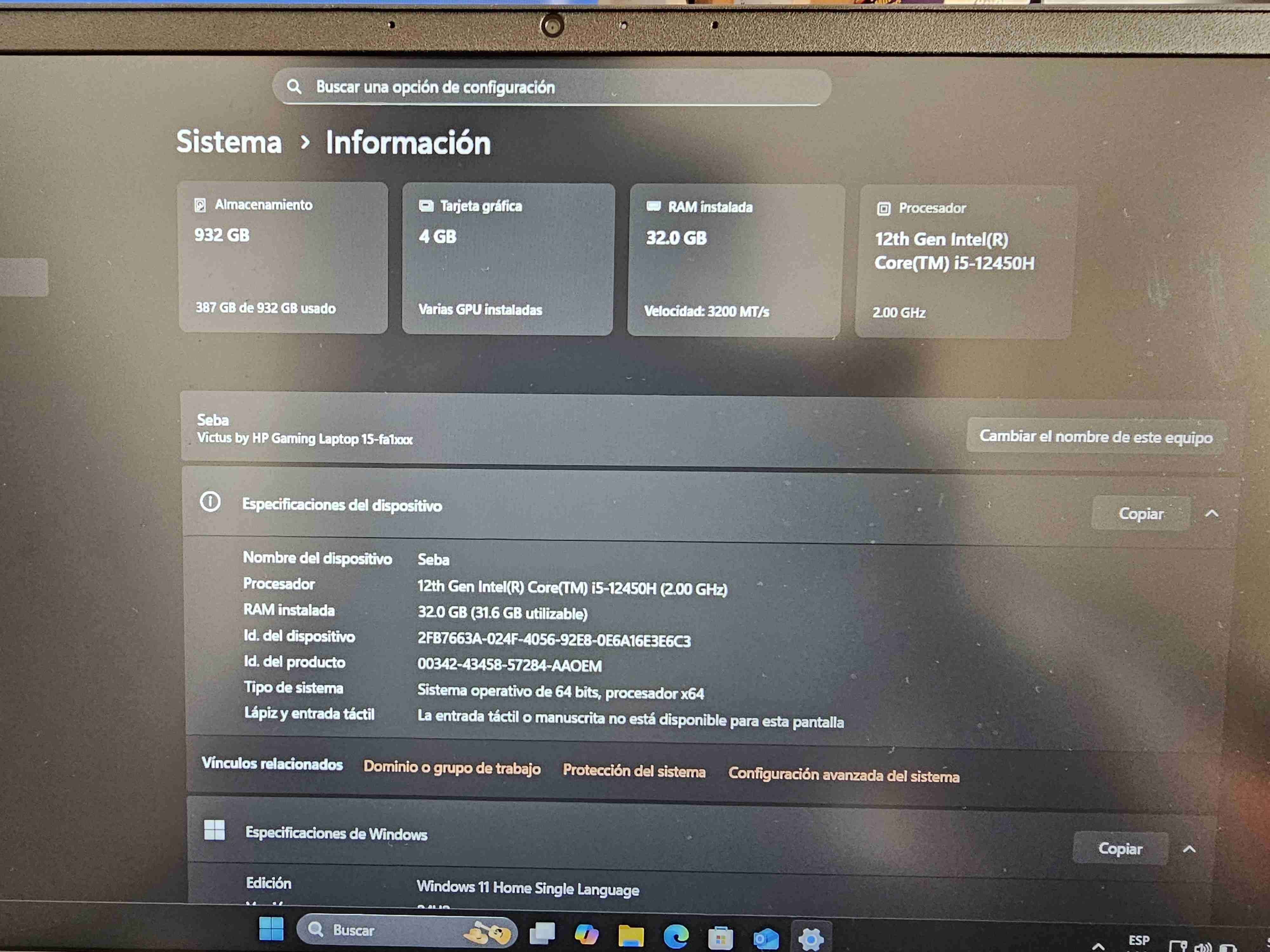 Notebook HP Gaming Victus 15 - 1