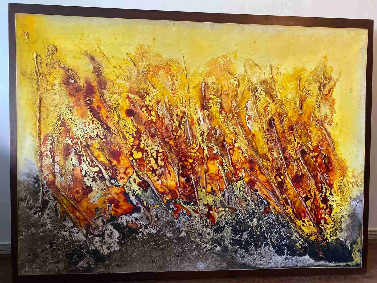 Cuadro abstracto enmarcado - 1