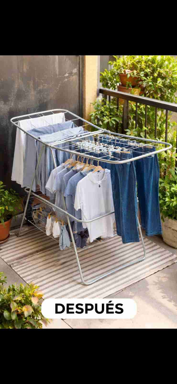 Tendedero de ropa plegable - miniatura 5