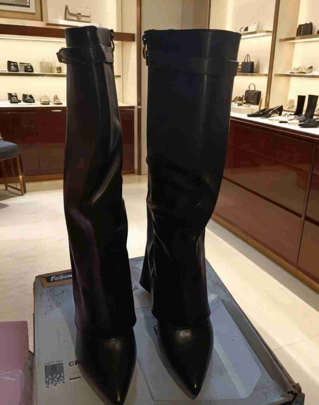 Botas de cuero negras altas - 2