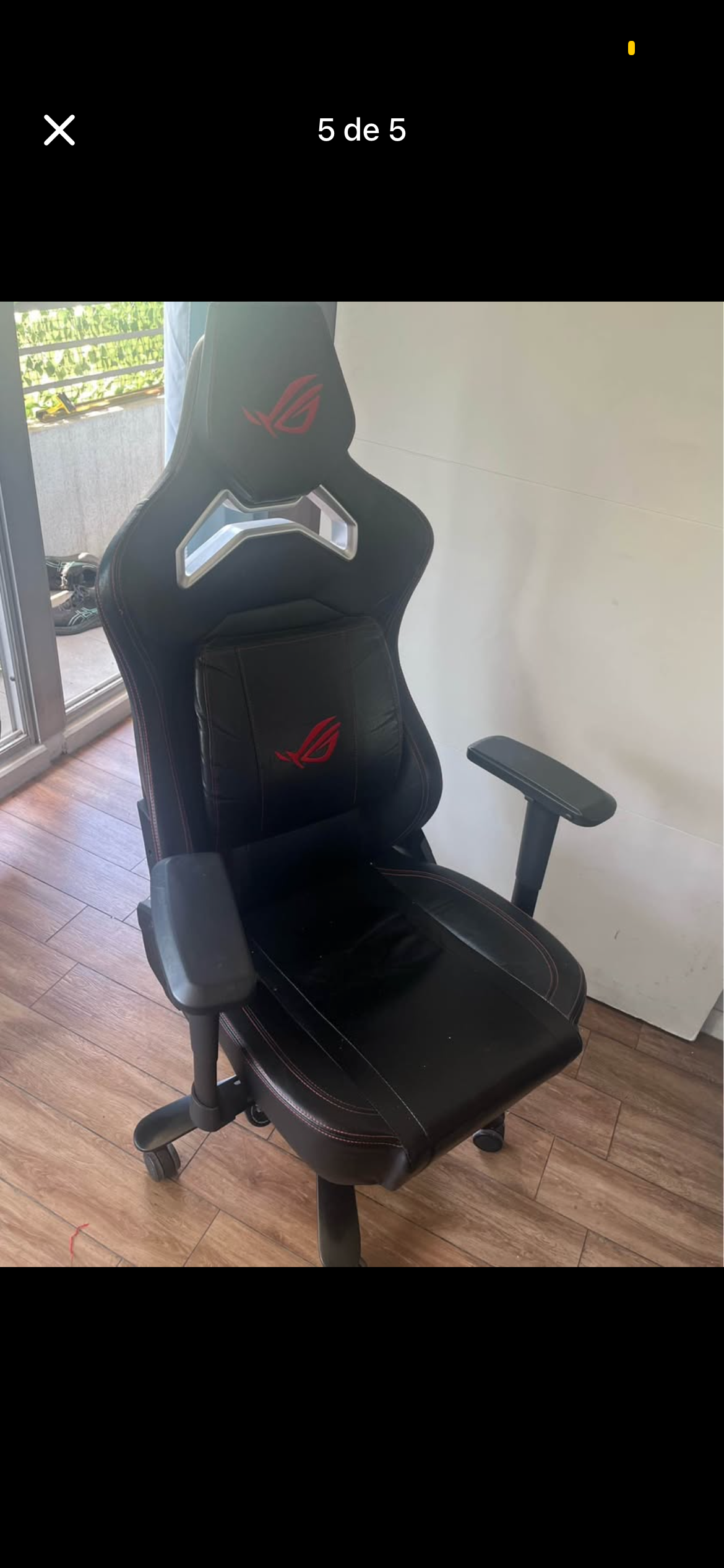 Silla gamer negra ROG - miniatura 1