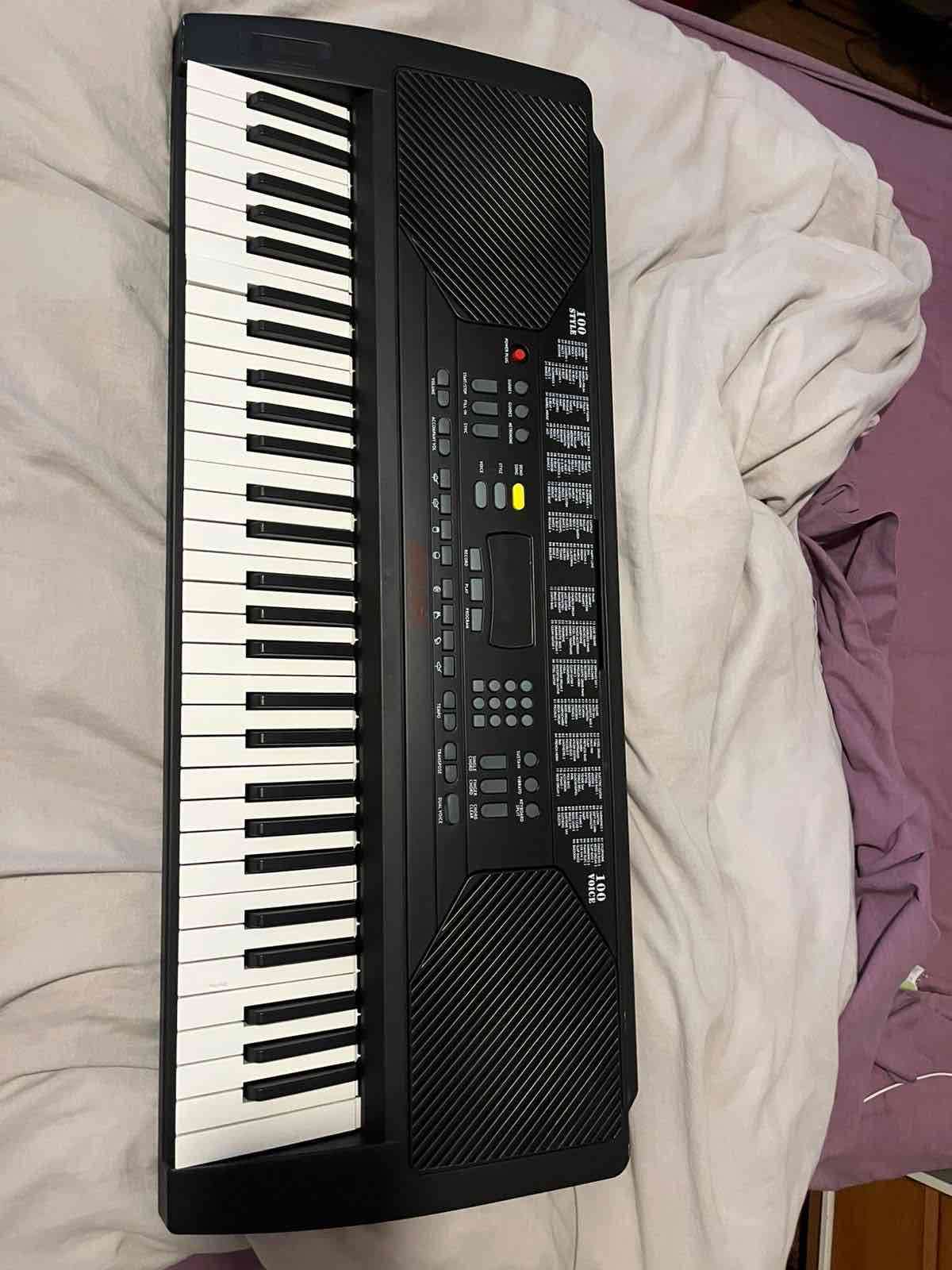 Teclado electrónico negro 61 teclas - miniatura 2