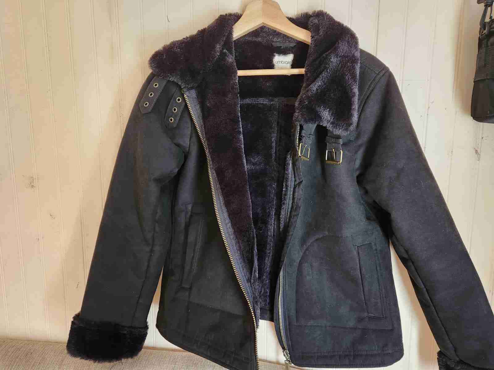 Chaqueta negra aviadora - miniatura 1