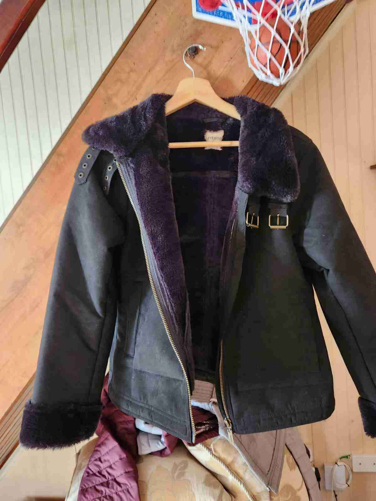 Chaqueta negra aviadora - miniatura 2