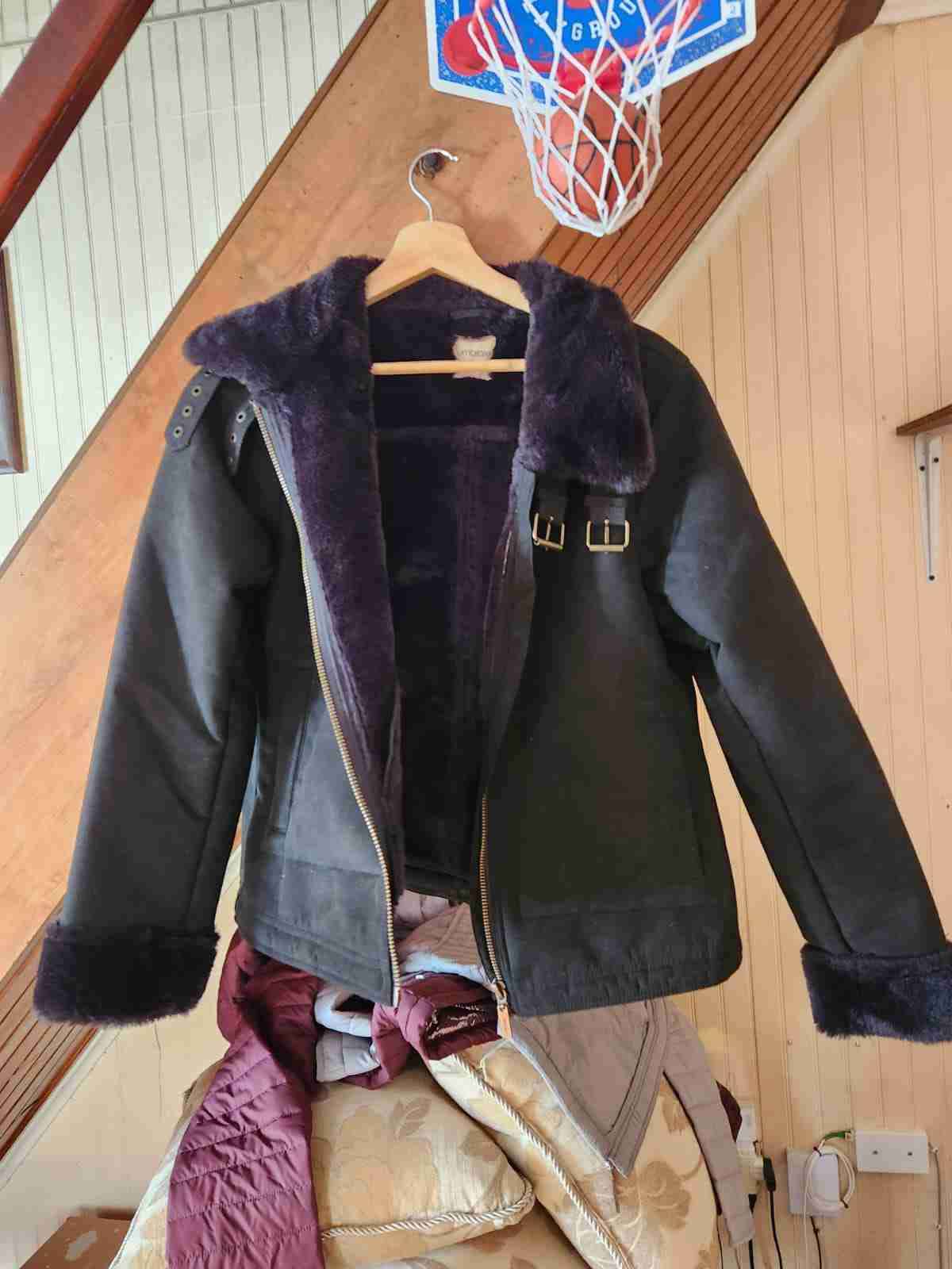 Chaqueta negra aviadora - miniatura 3