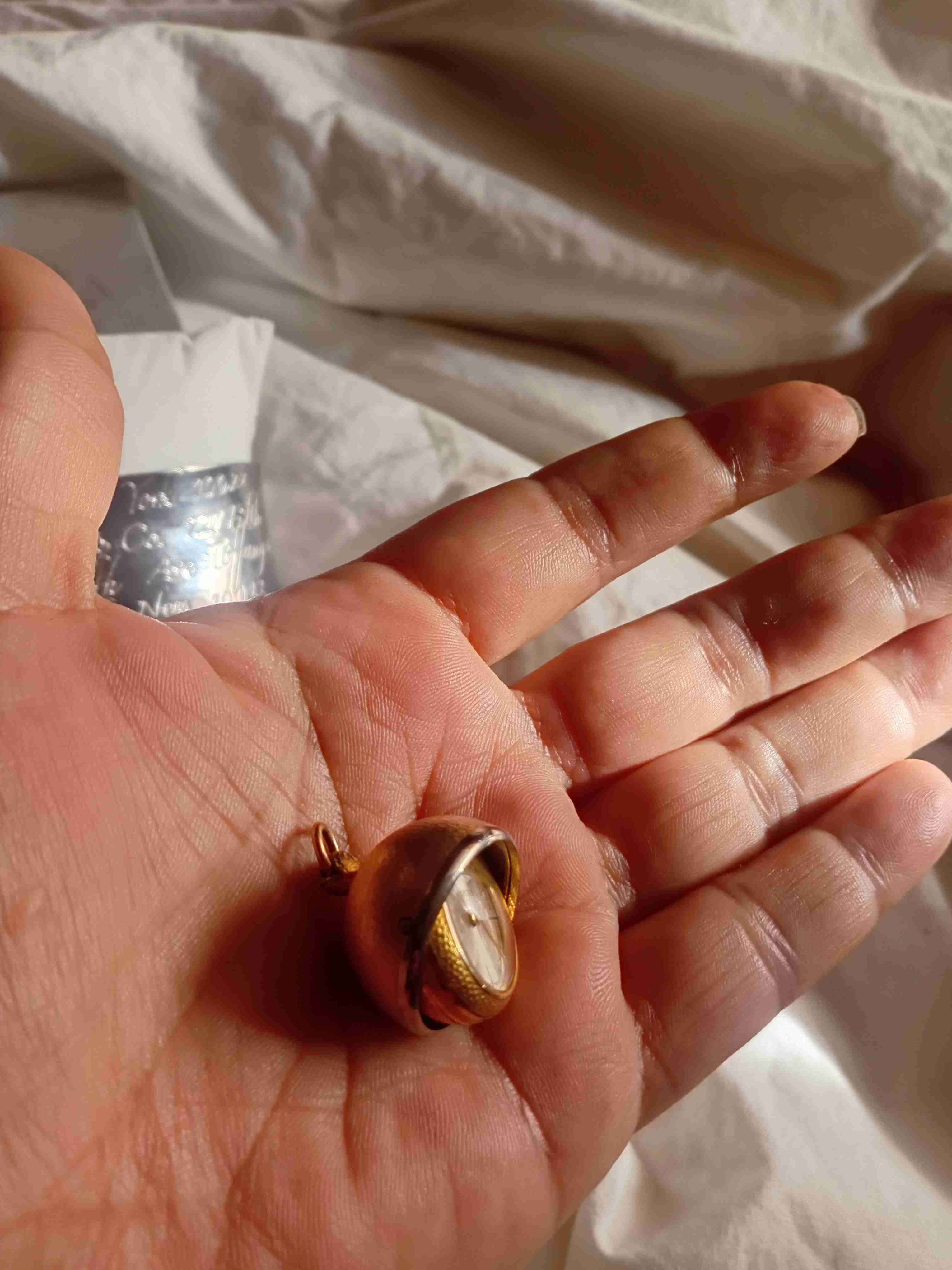 Reloj suizo de bolsillo clásico bintage dorado - 3