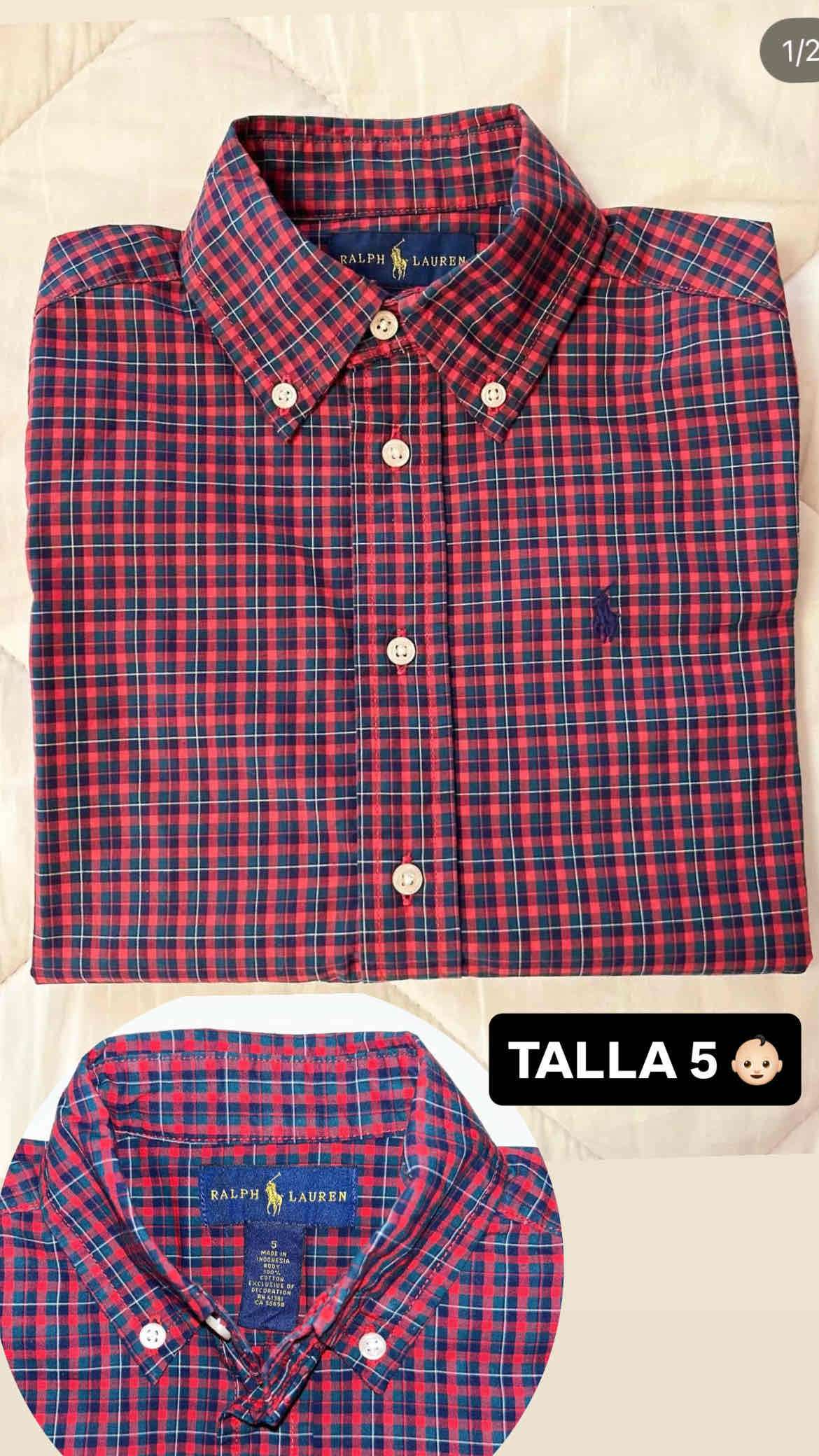 Camisa Ralph Lauren cuadros rojos Niño - miniatura 1