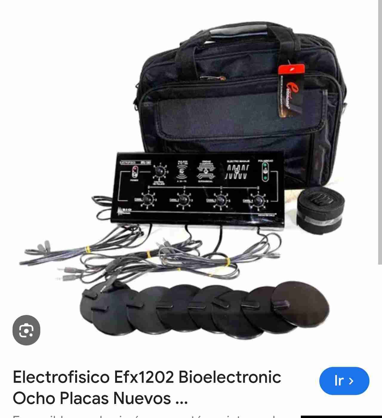 Electroestimulador Efx1202 con ocho placas - 1