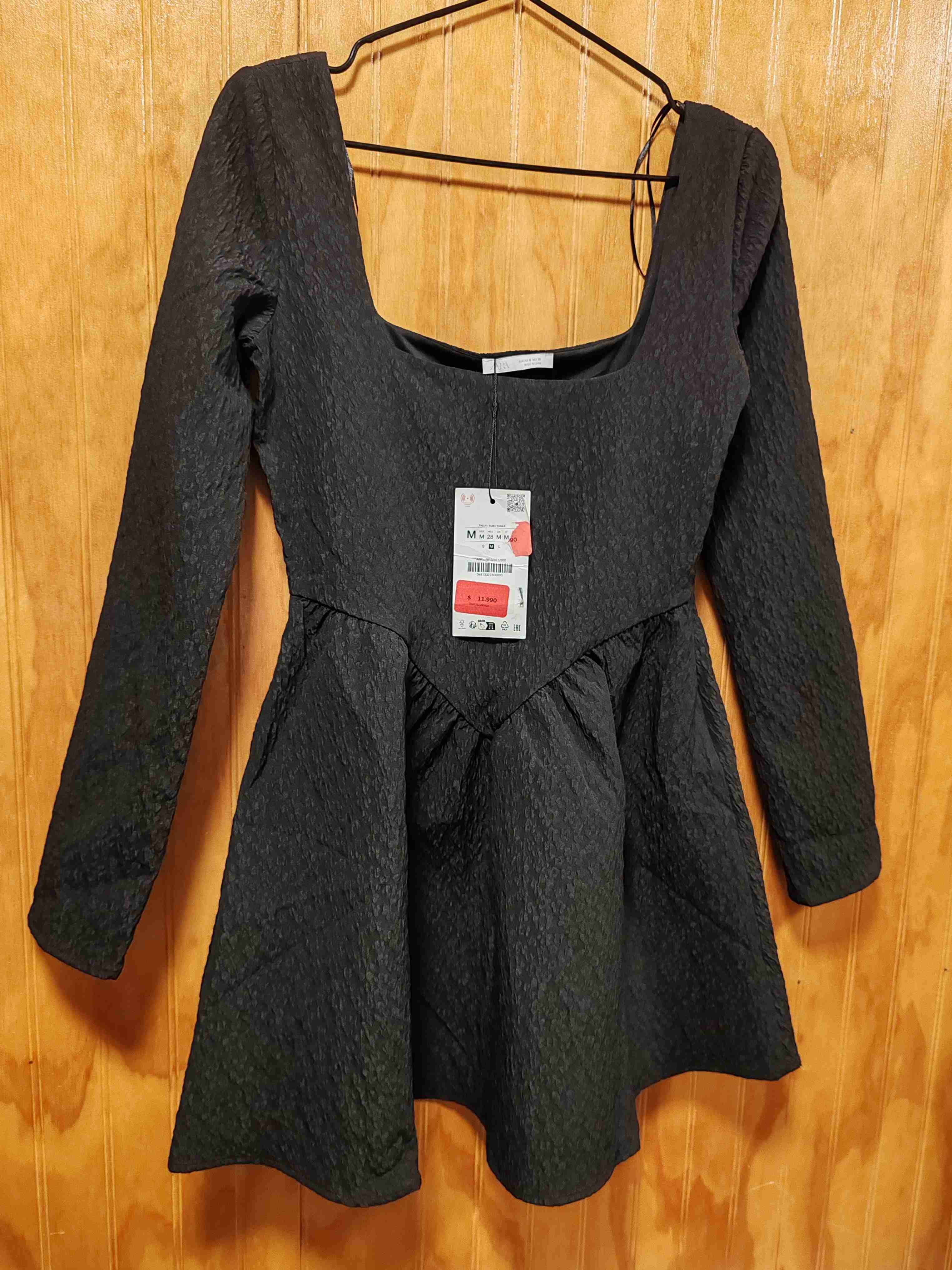 Vestido negro manga larga - miniatura 1