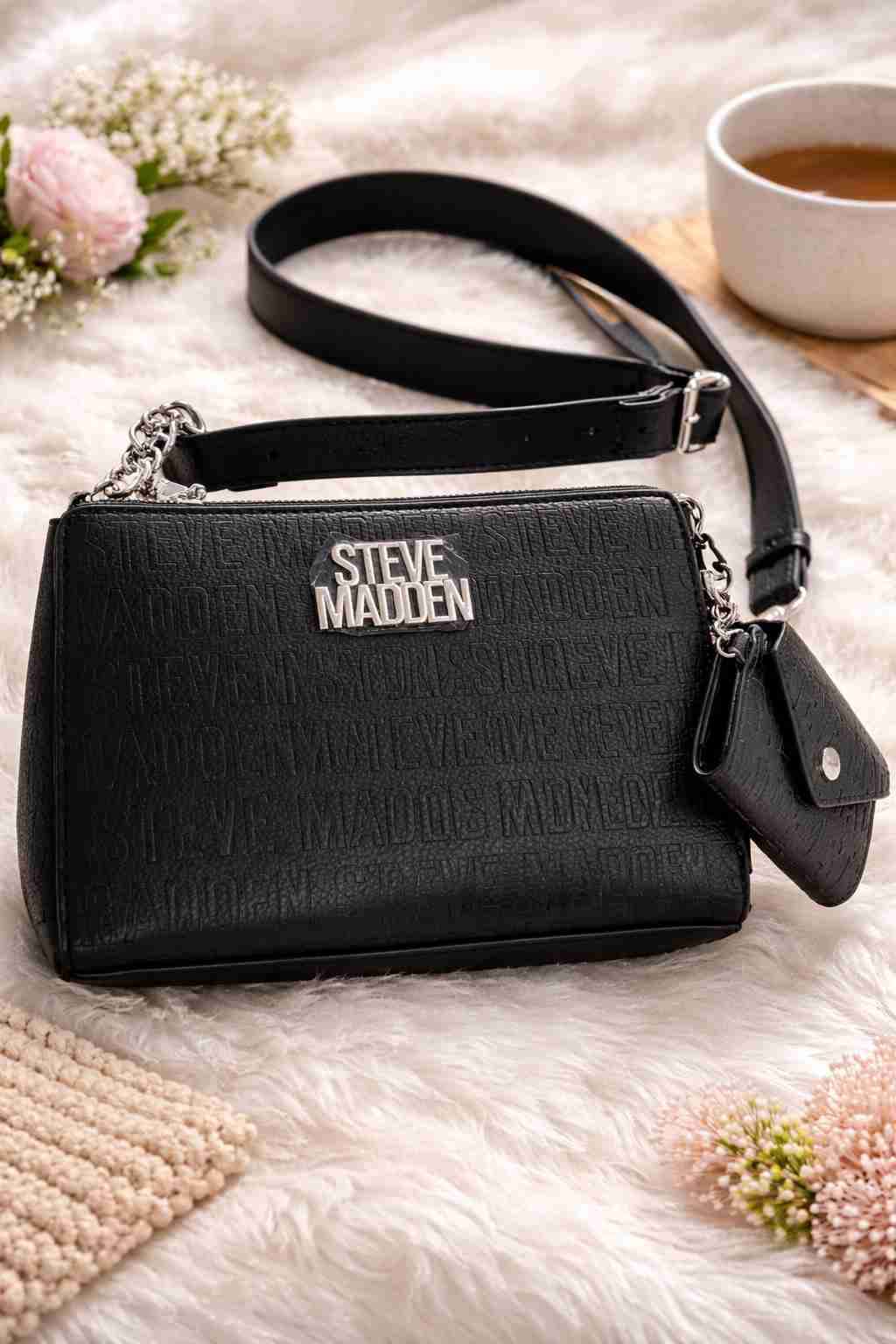 Cartera negra Steve Madden