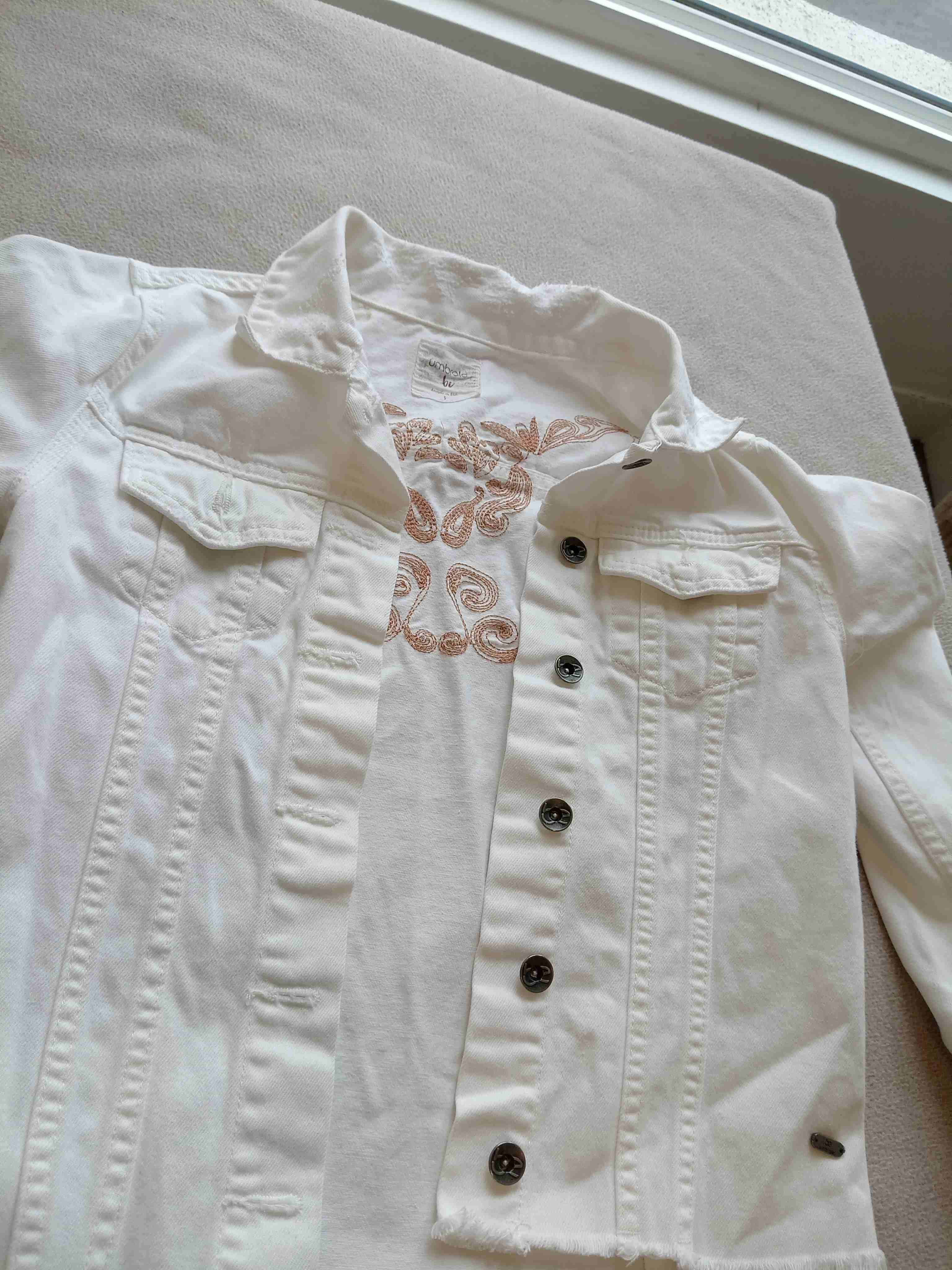 Chaqueta blanca denim mujer - 1