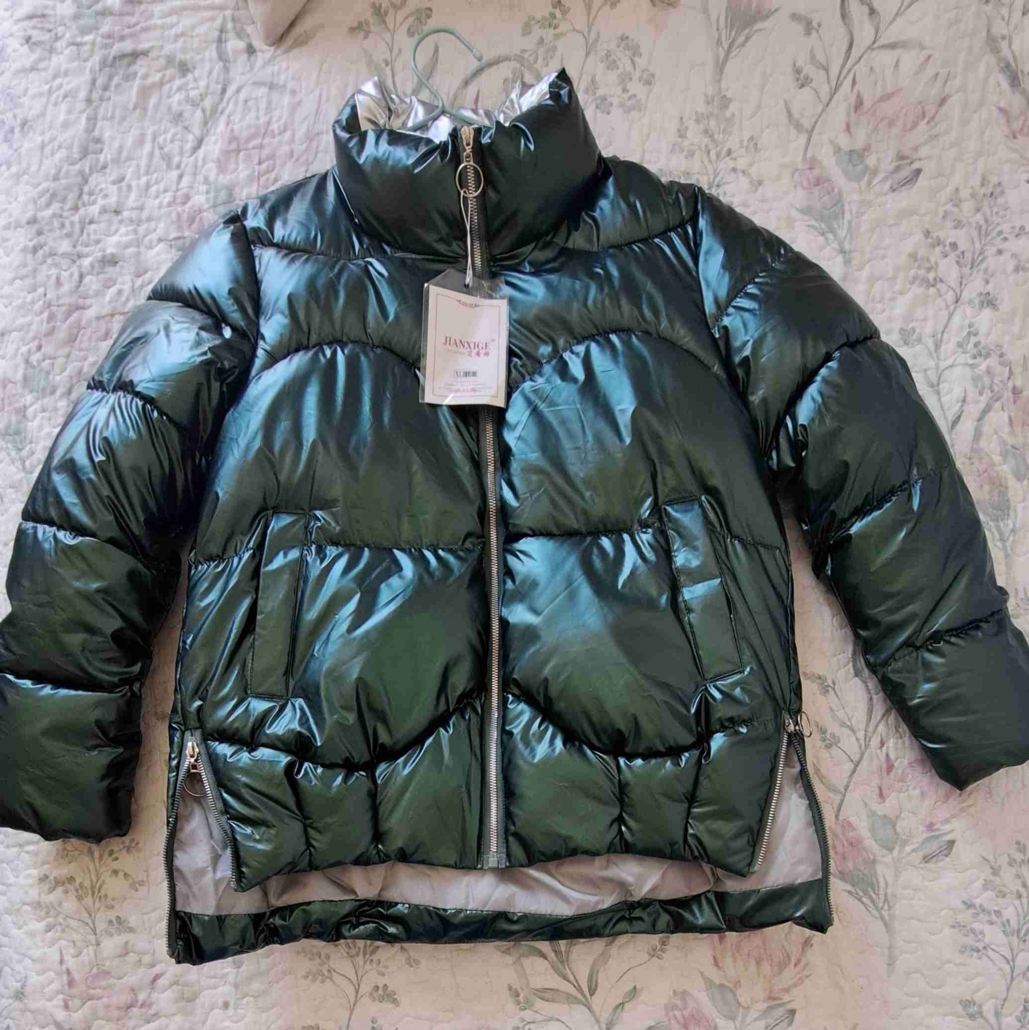 Chaqueta acolchada verde metalizado - miniatura 1