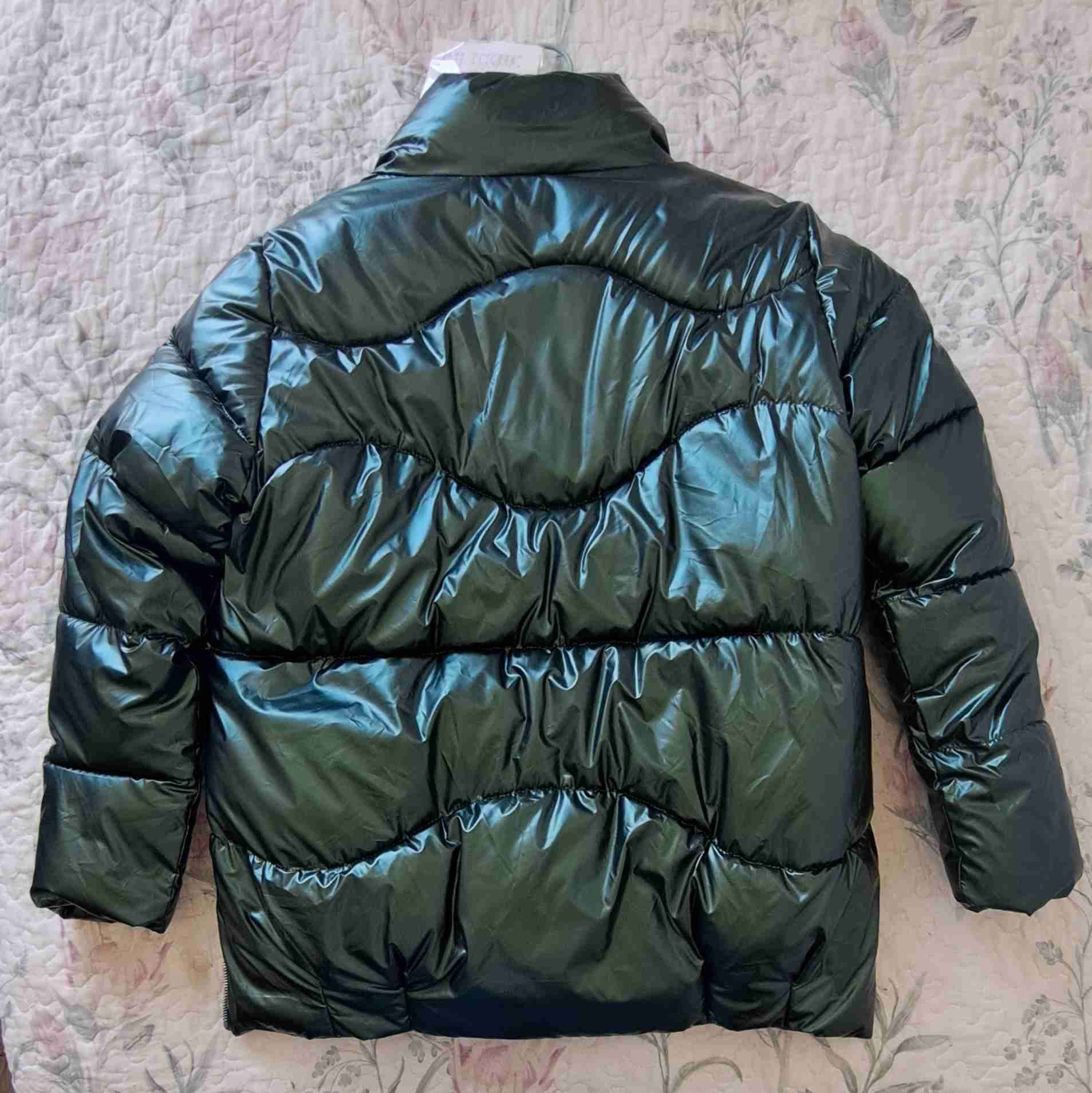 Chaqueta acolchada verde metalizado - miniatura 2