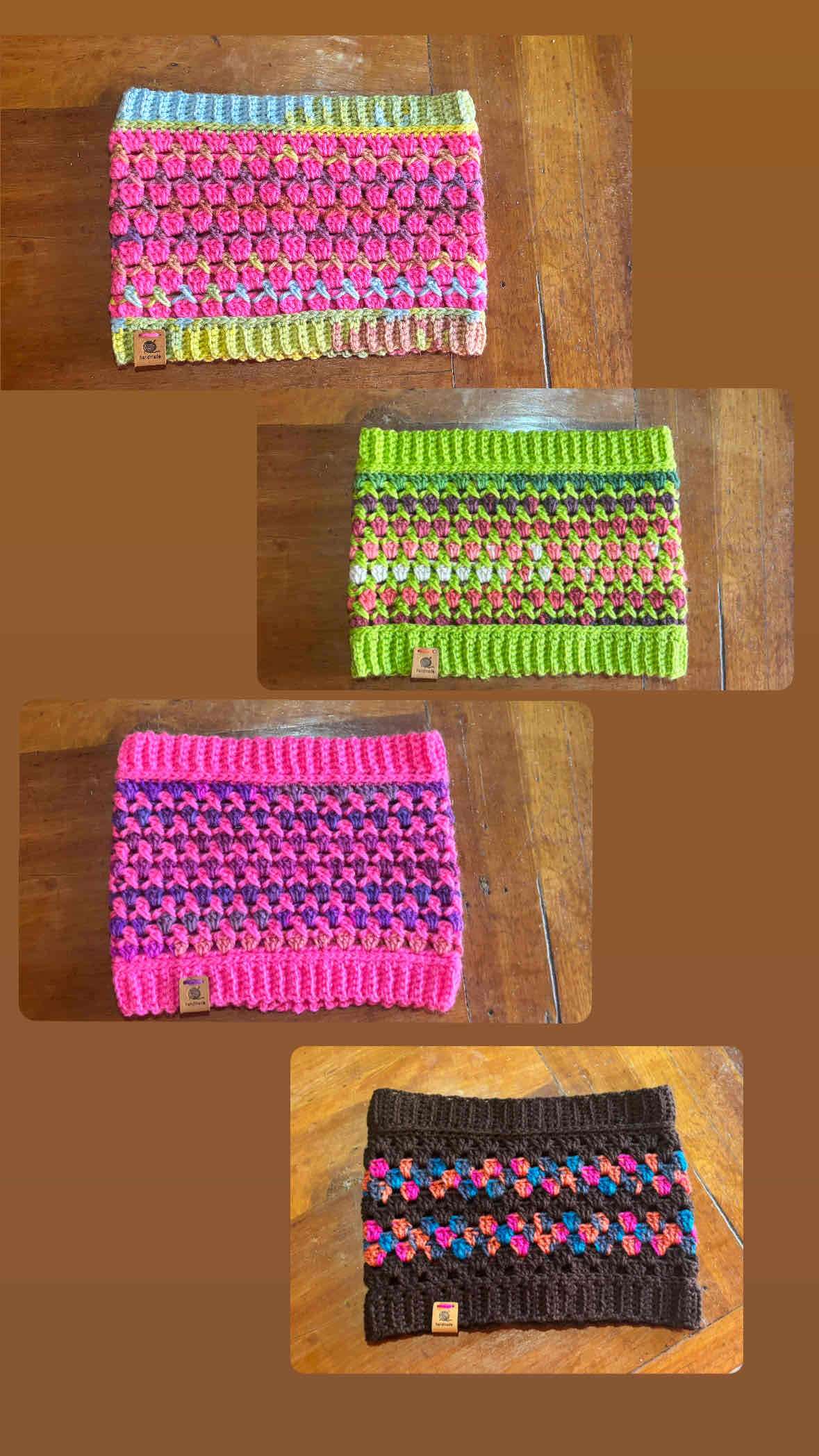 Cuellitos de lana tejidos a crochet - miniatura 2