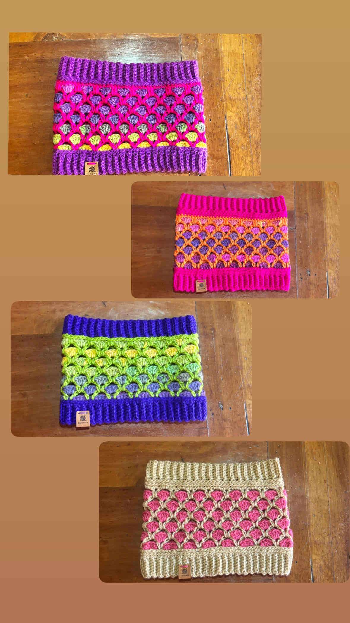 Cuellitos de lana tejidos a crochet - miniatura 3