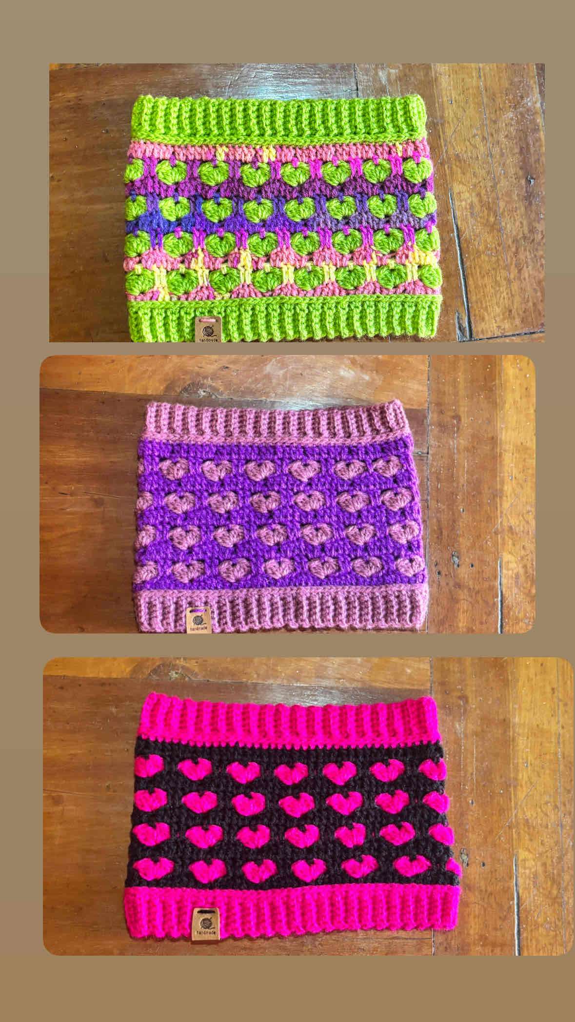 Cuellitos de lana tejidos a crochet - miniatura 4