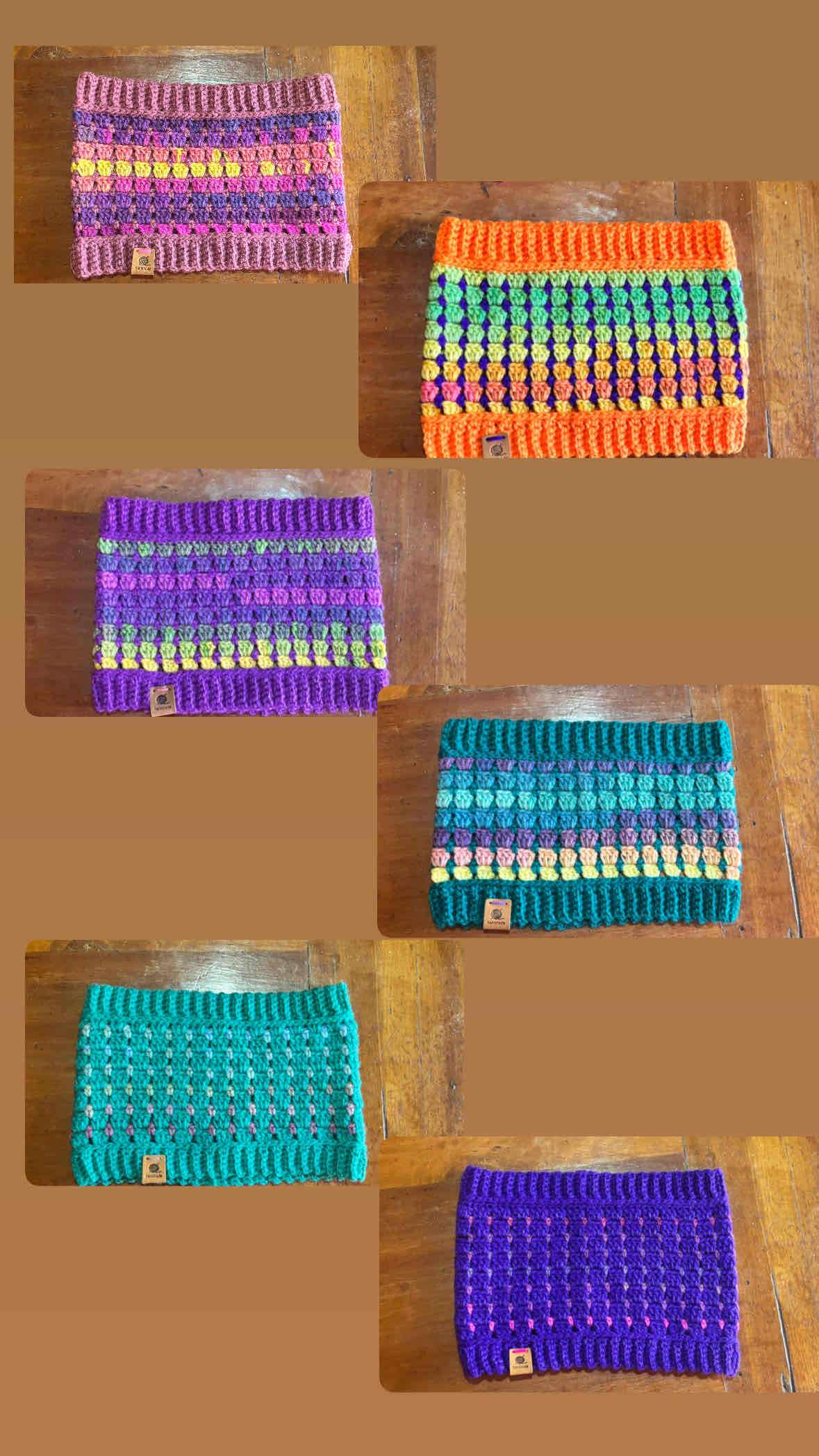 Cuellitos de lana tejidos a crochet - miniatura 5