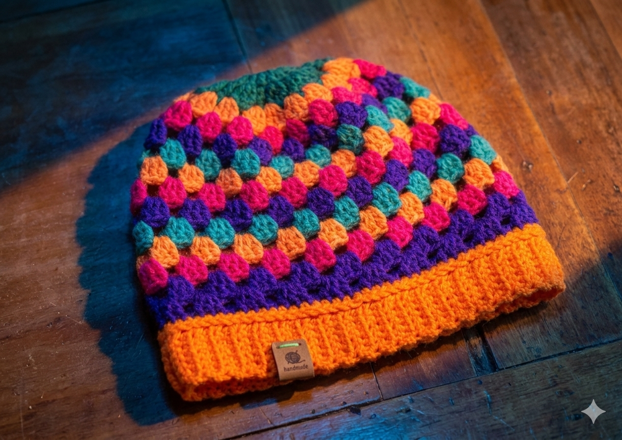 Gorro tejido a crochet - miniatura 1