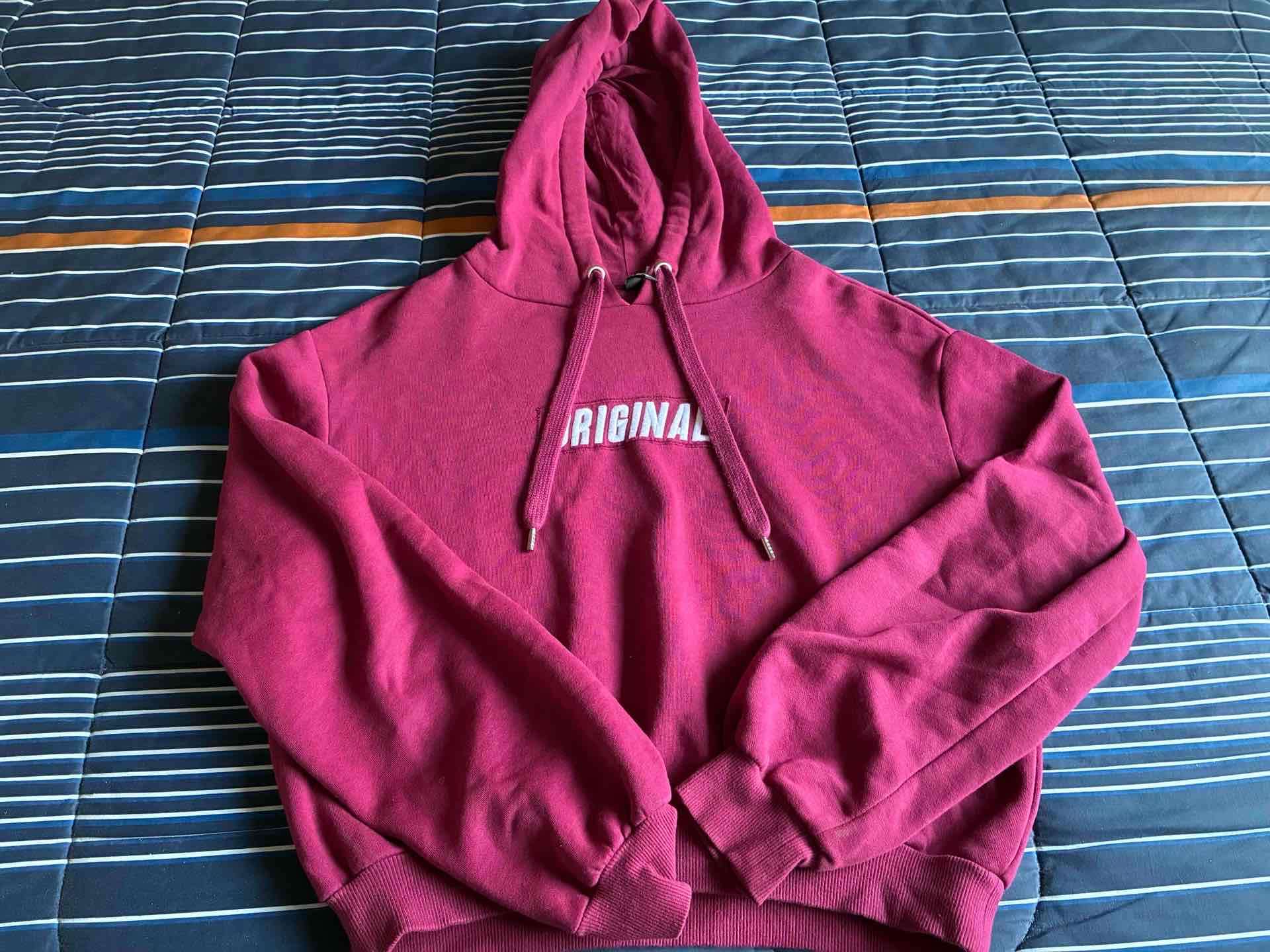 Polerón H&M burdeos, talla M - miniatura 1