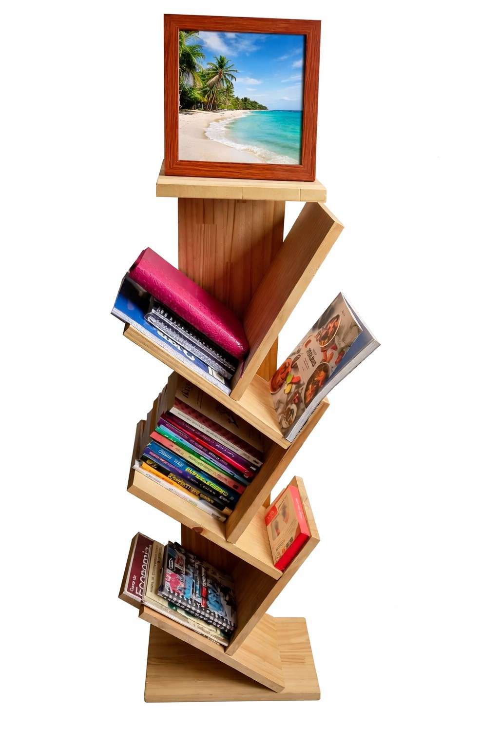 Librero Estante zigzag de madera - miniatura 1