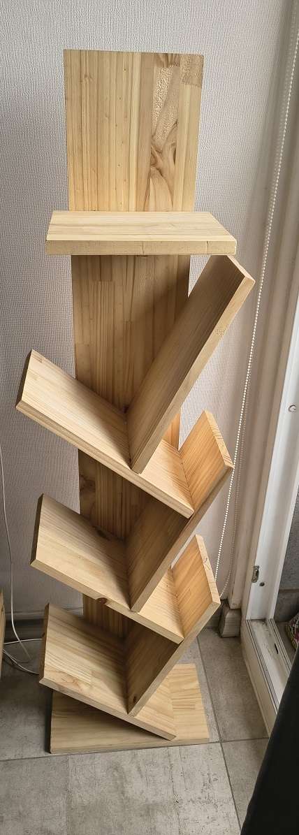 Librero Estante zigzag de madera - miniatura 2