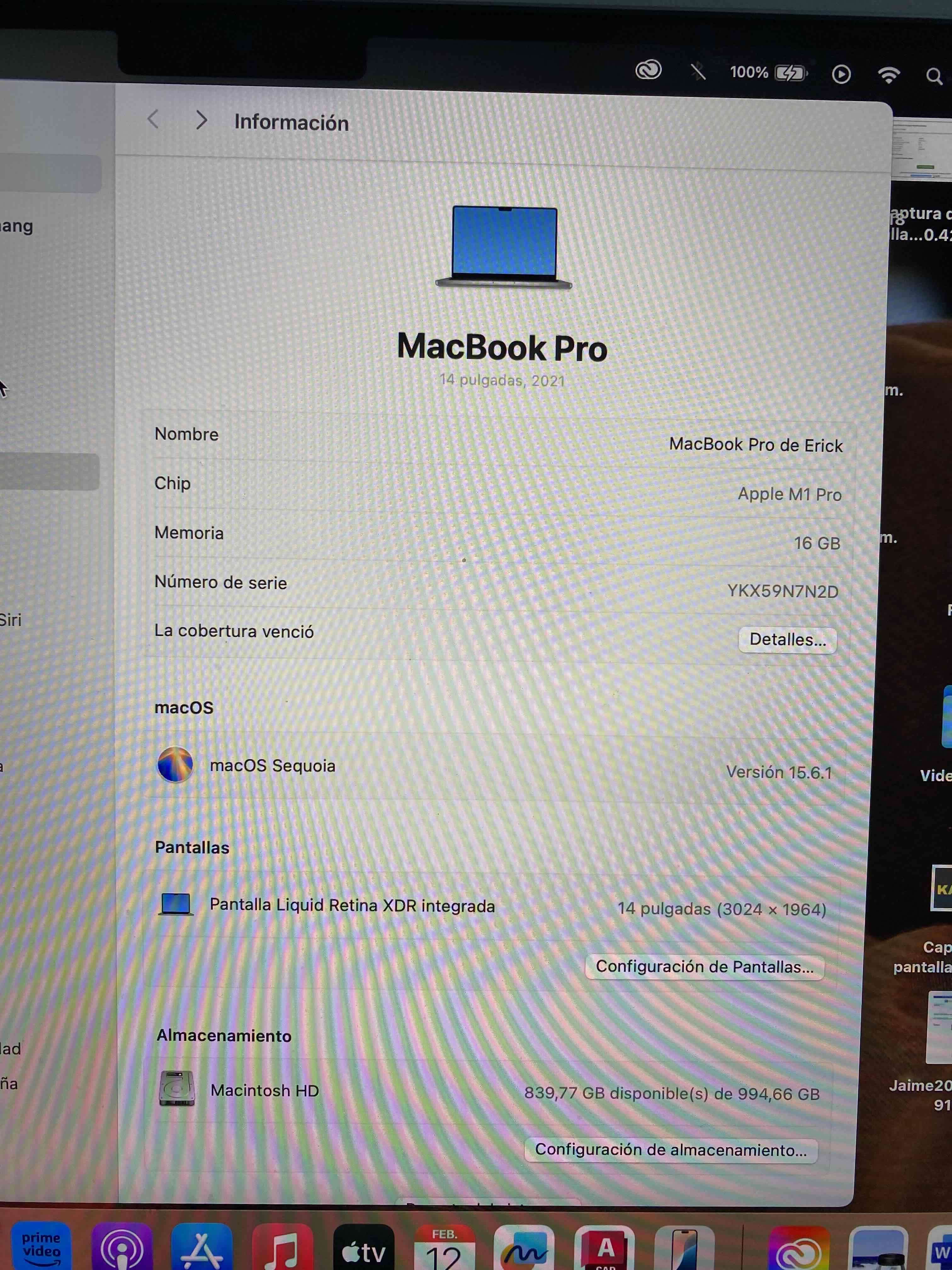 Mackbook pro M1 1TB - miniatura 6