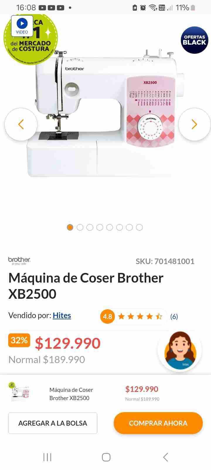 Máquina de coser Brother XB2500 - miniatura 6