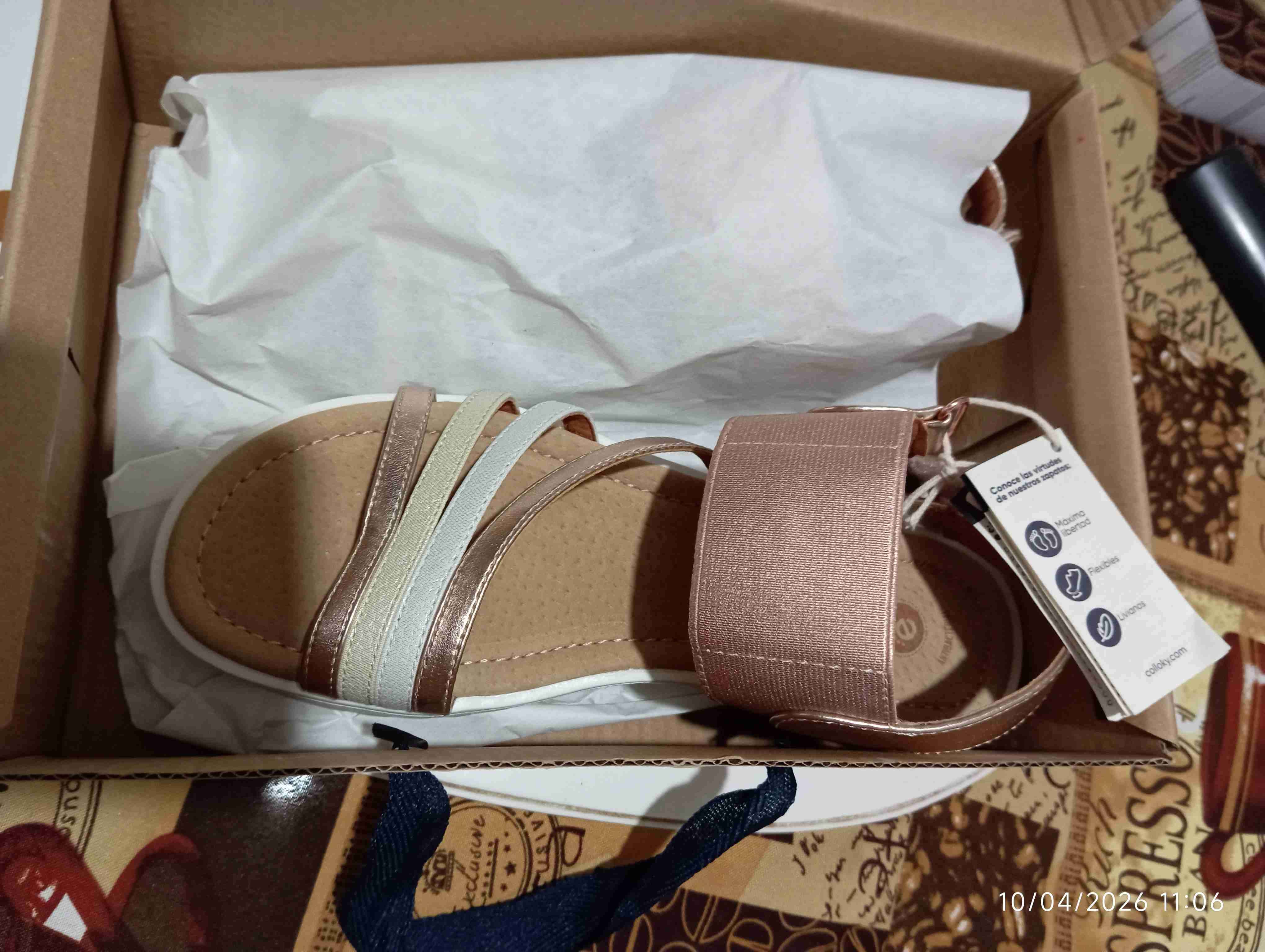 Sandalia de velcro rosa para niñas - miniatura 4