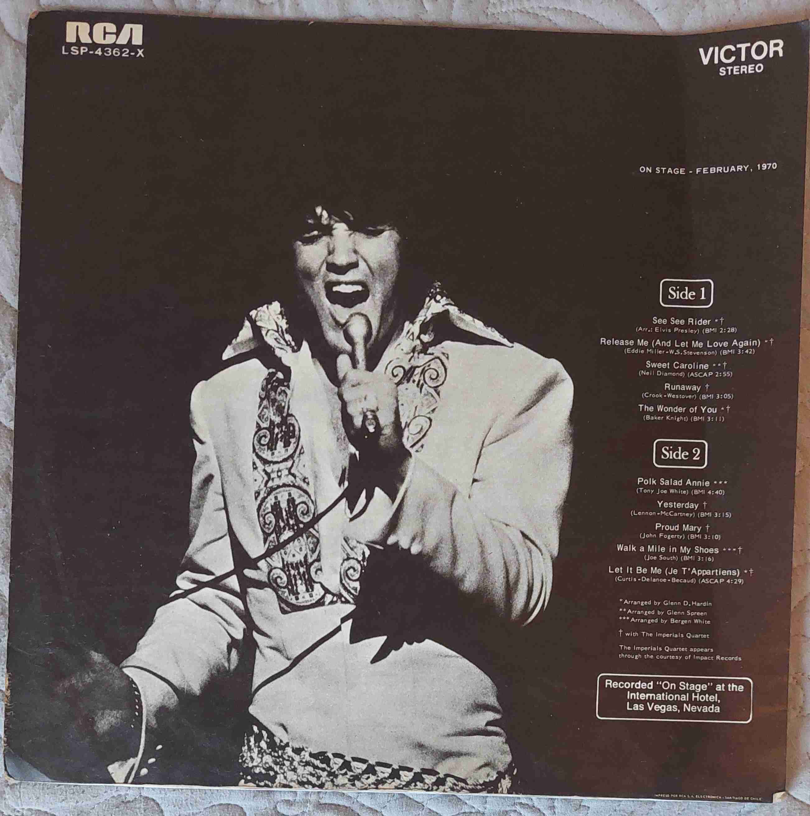 Vinilo On Stage 1970 en vivo - 2