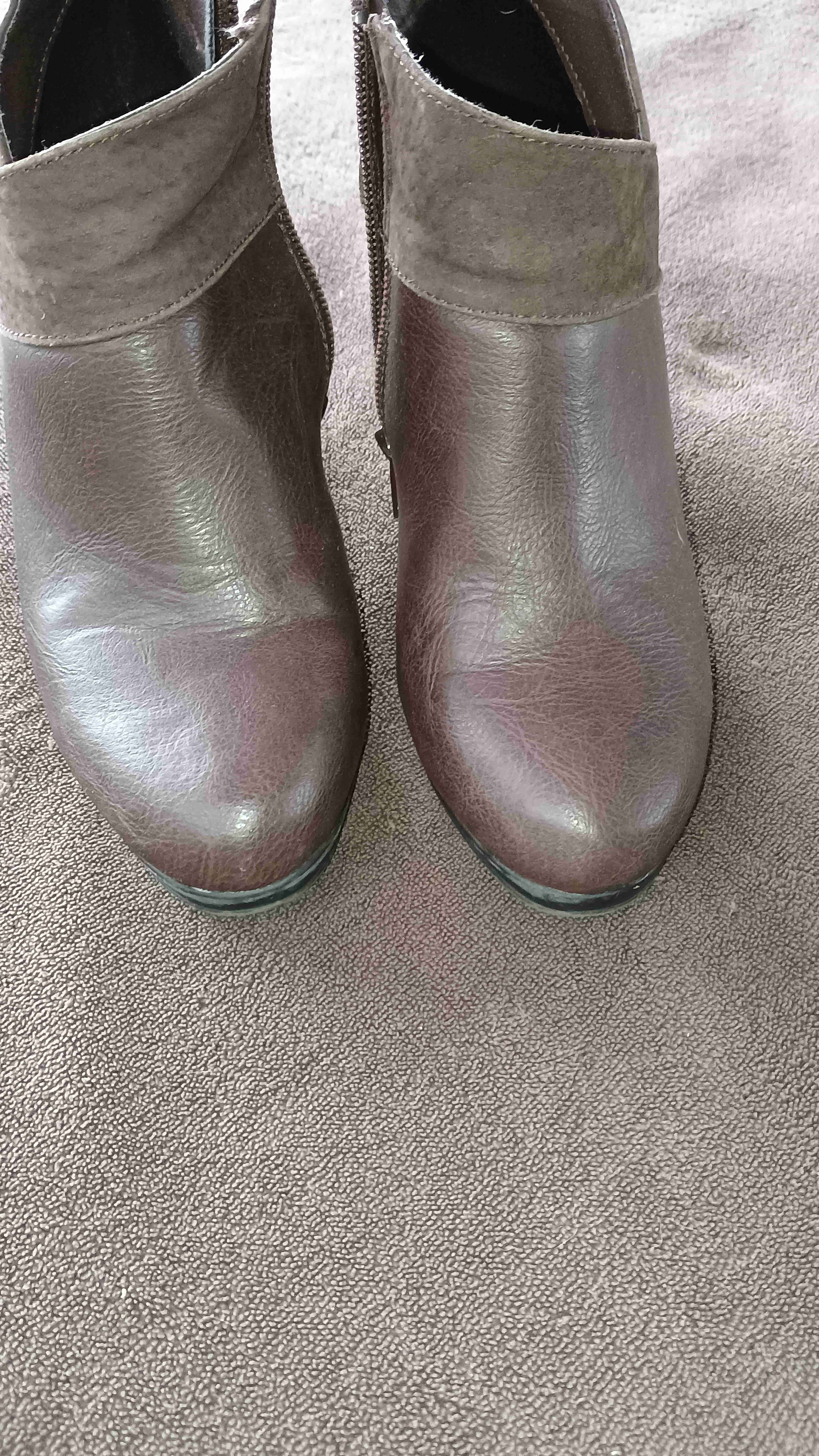 Botines de cuero marrón - miniatura 2