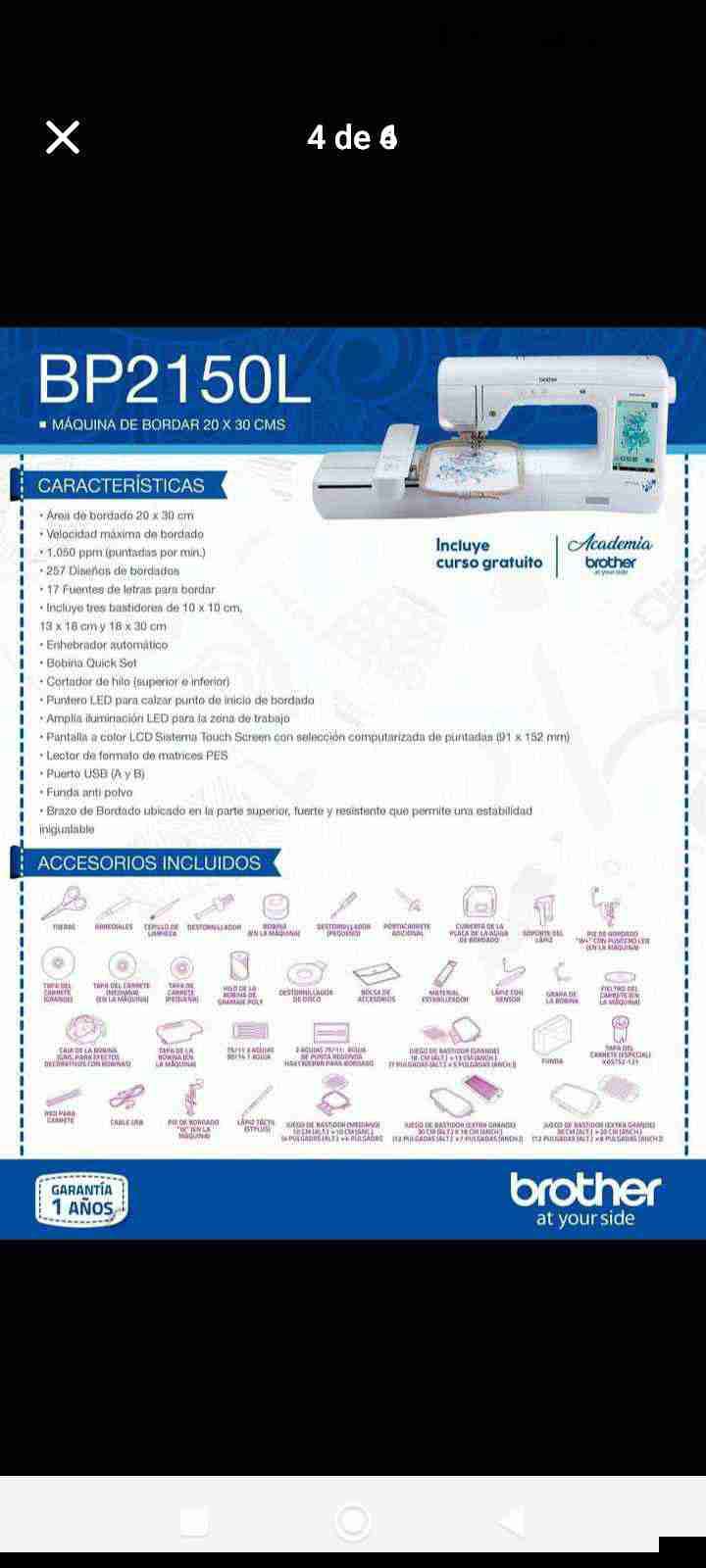 Máquina bordadora Brother Innov-is - miniatura 5