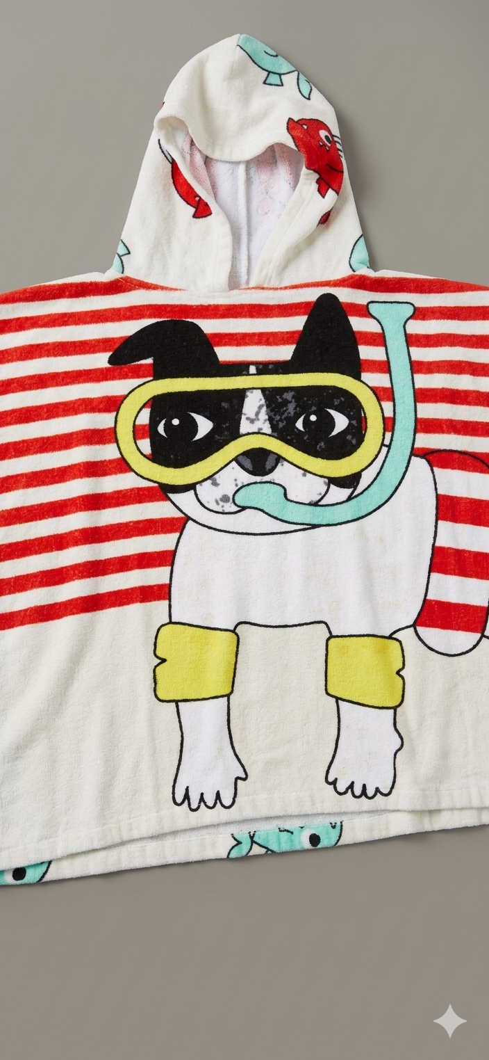 Poncho de playa infantil