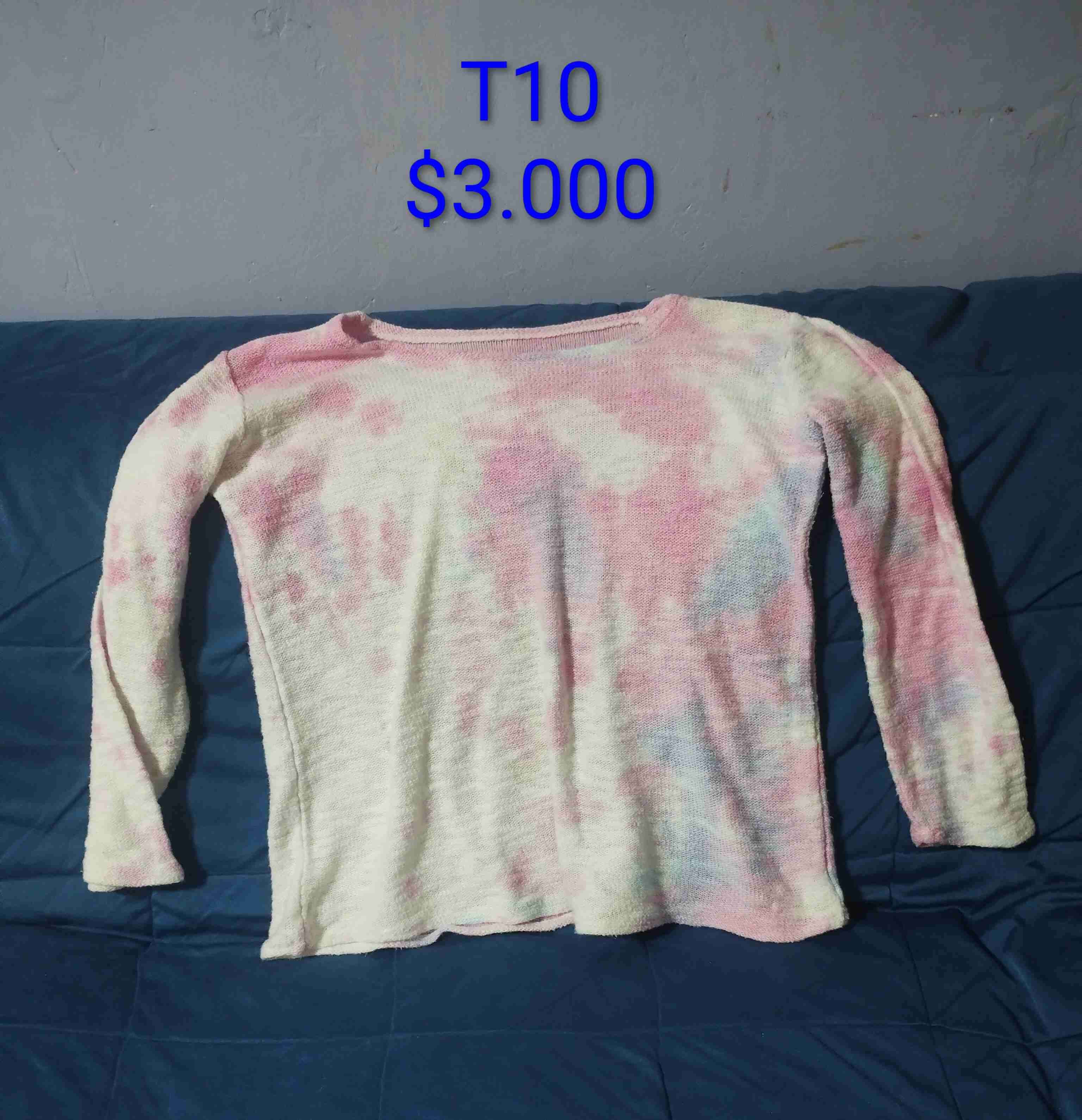 Polera tie-dye manga larga
