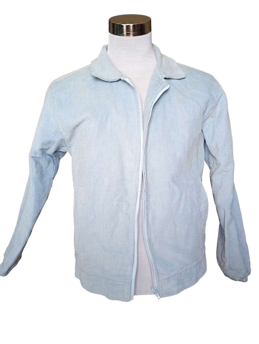 Chaqueta azul claro de pana - 1