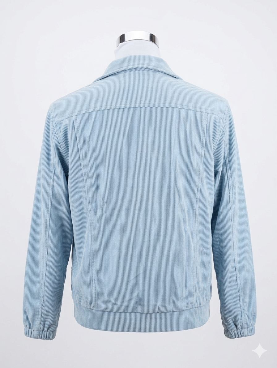 Chaqueta azul claro de pana - 2