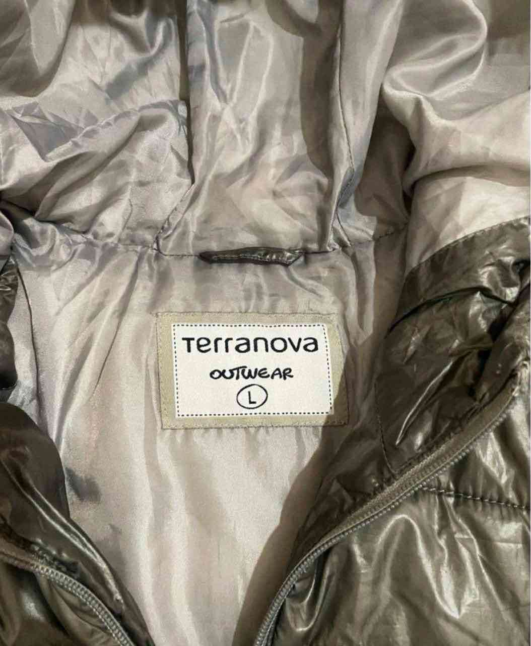 Chaqueta gris con capucha terracota - 4