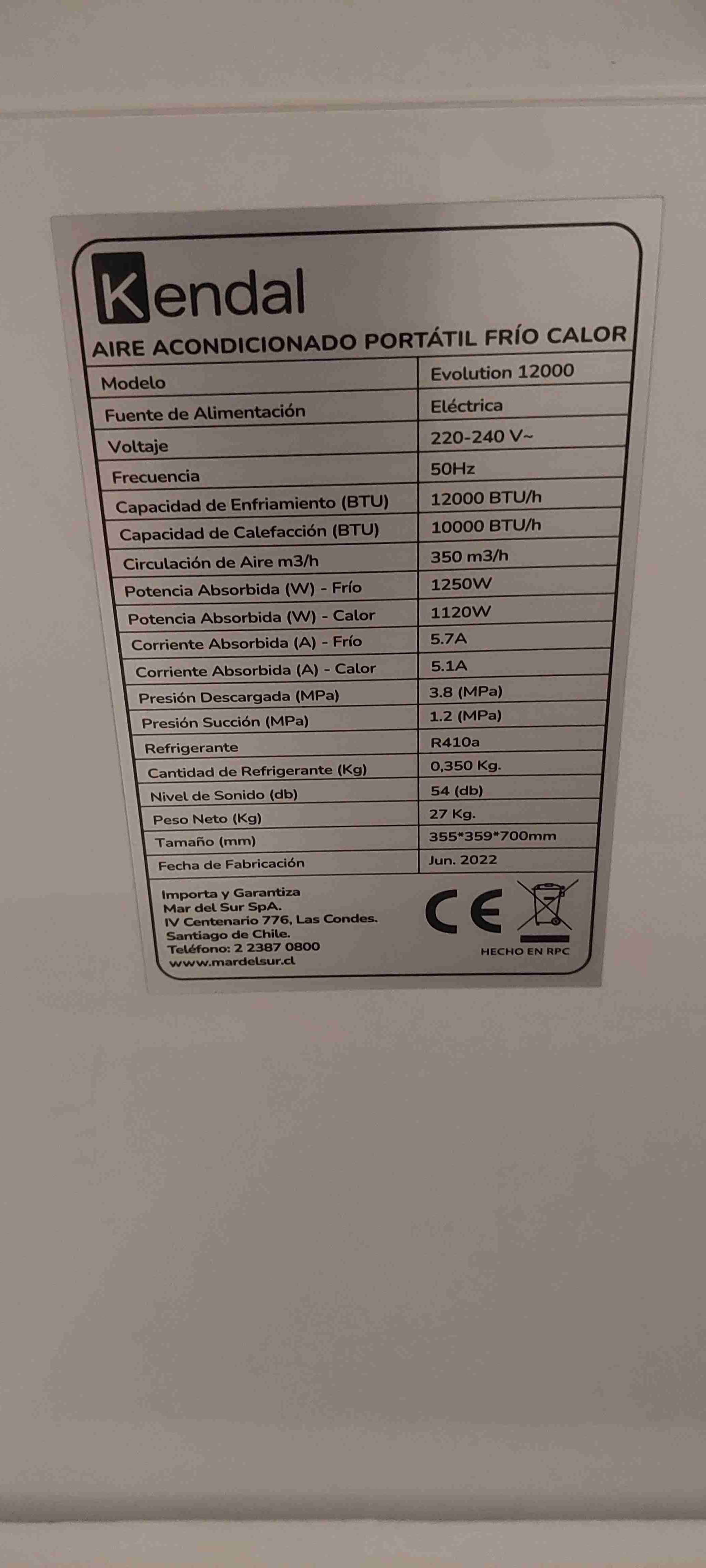 Aire acondicionado portátil blanco - 2