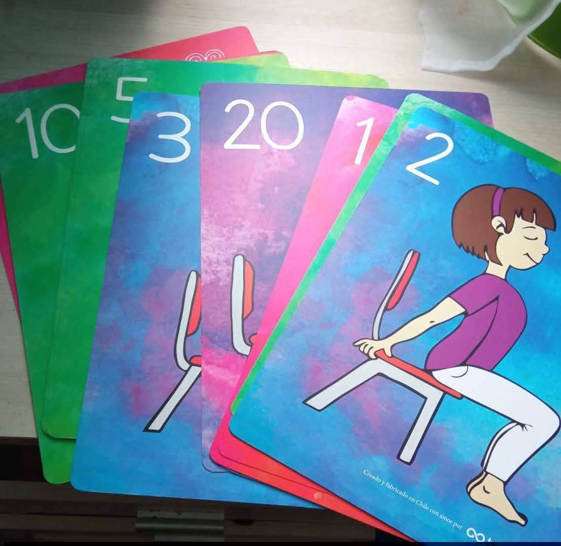 Láminas de yoga para niños.