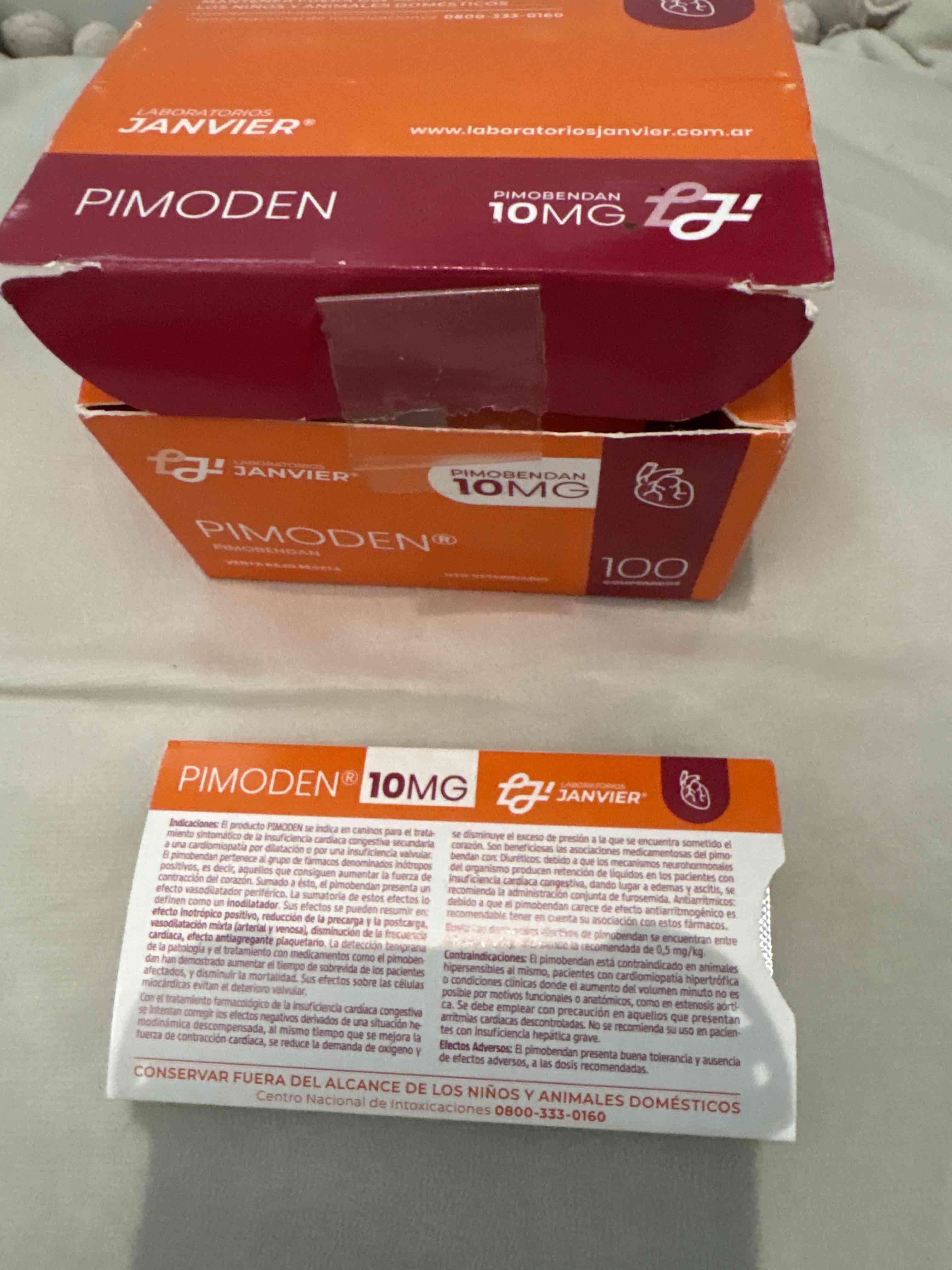 Pimoden 10mg 100 comprimidos - miniatura 2