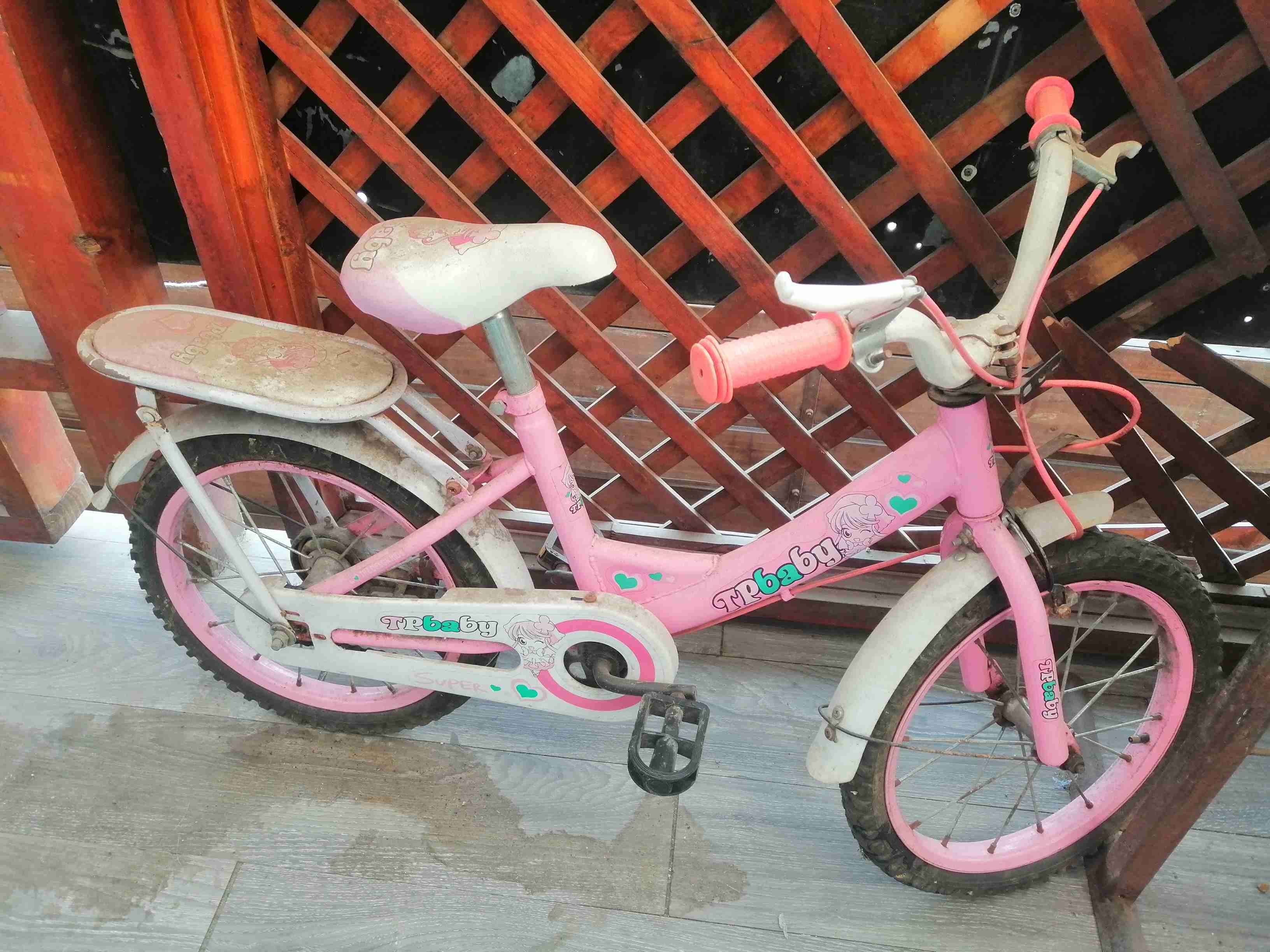 Bicicleta infantil rosada