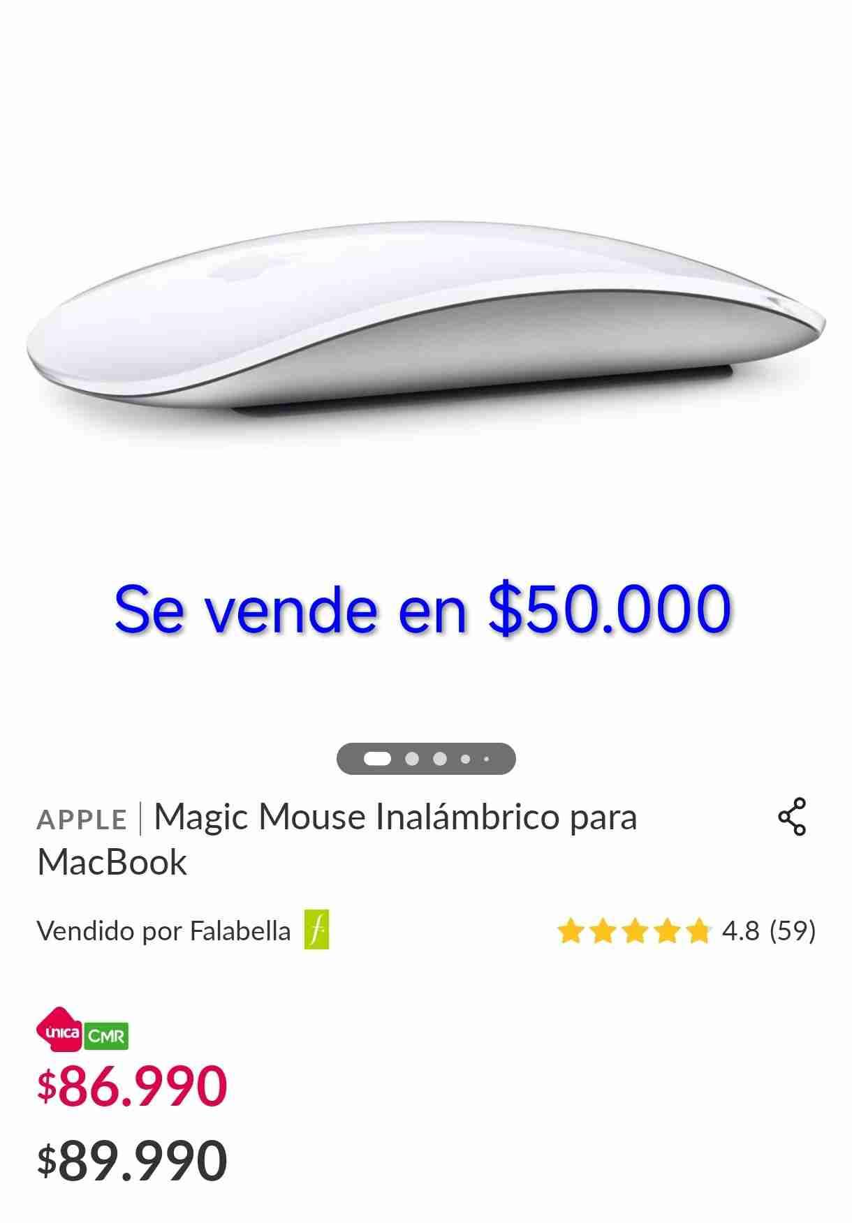 Mouse inalámbrico Apple Magic