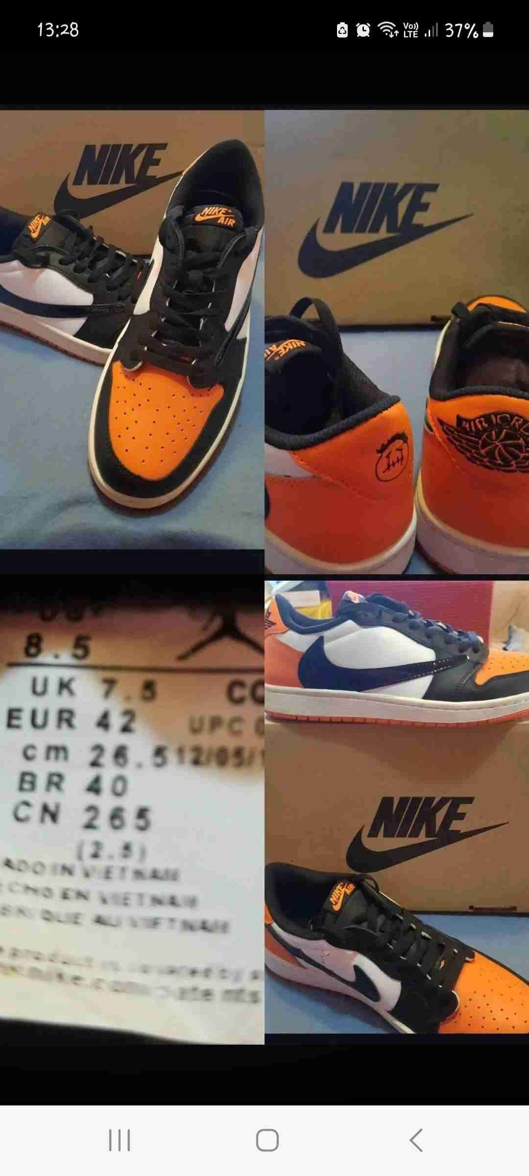 Zapatillas Nike Air Jordan naranjas - miniatura 1