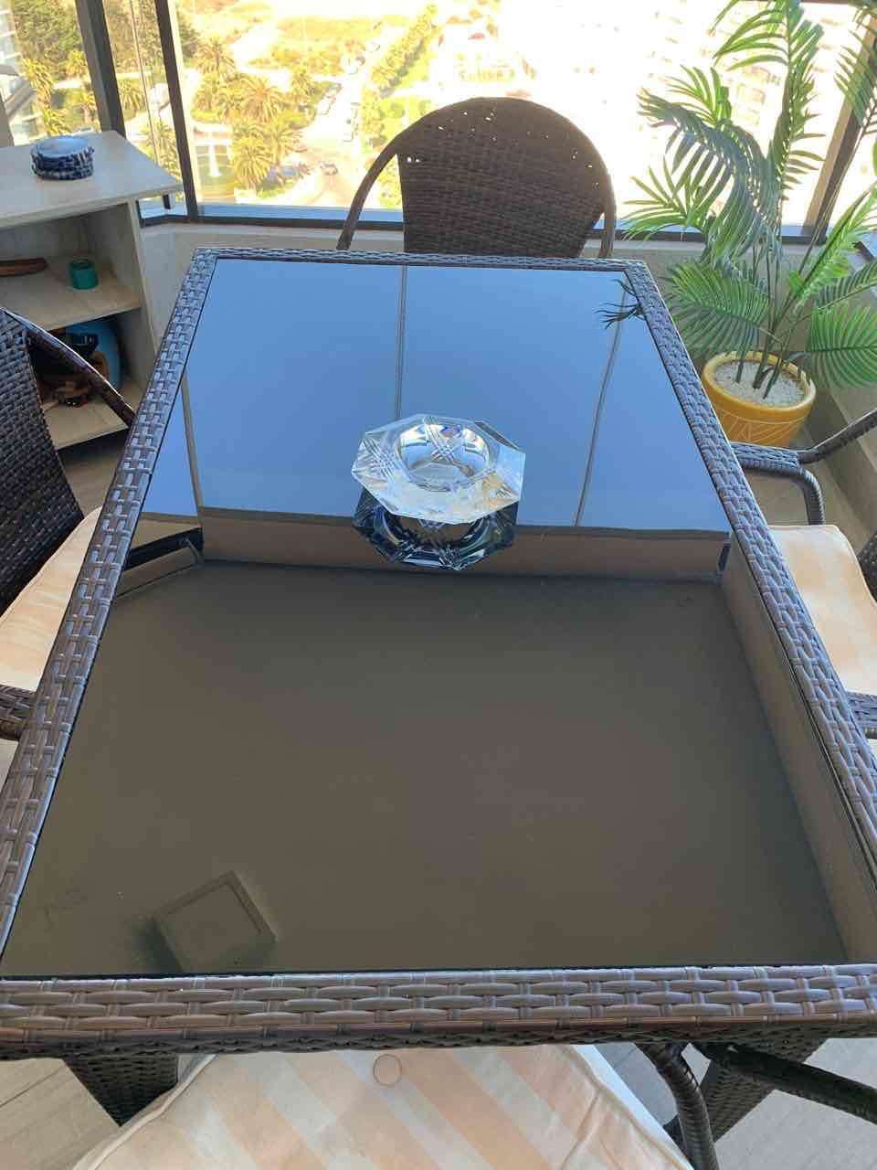 Set de comedor exterior símil ratán - 5